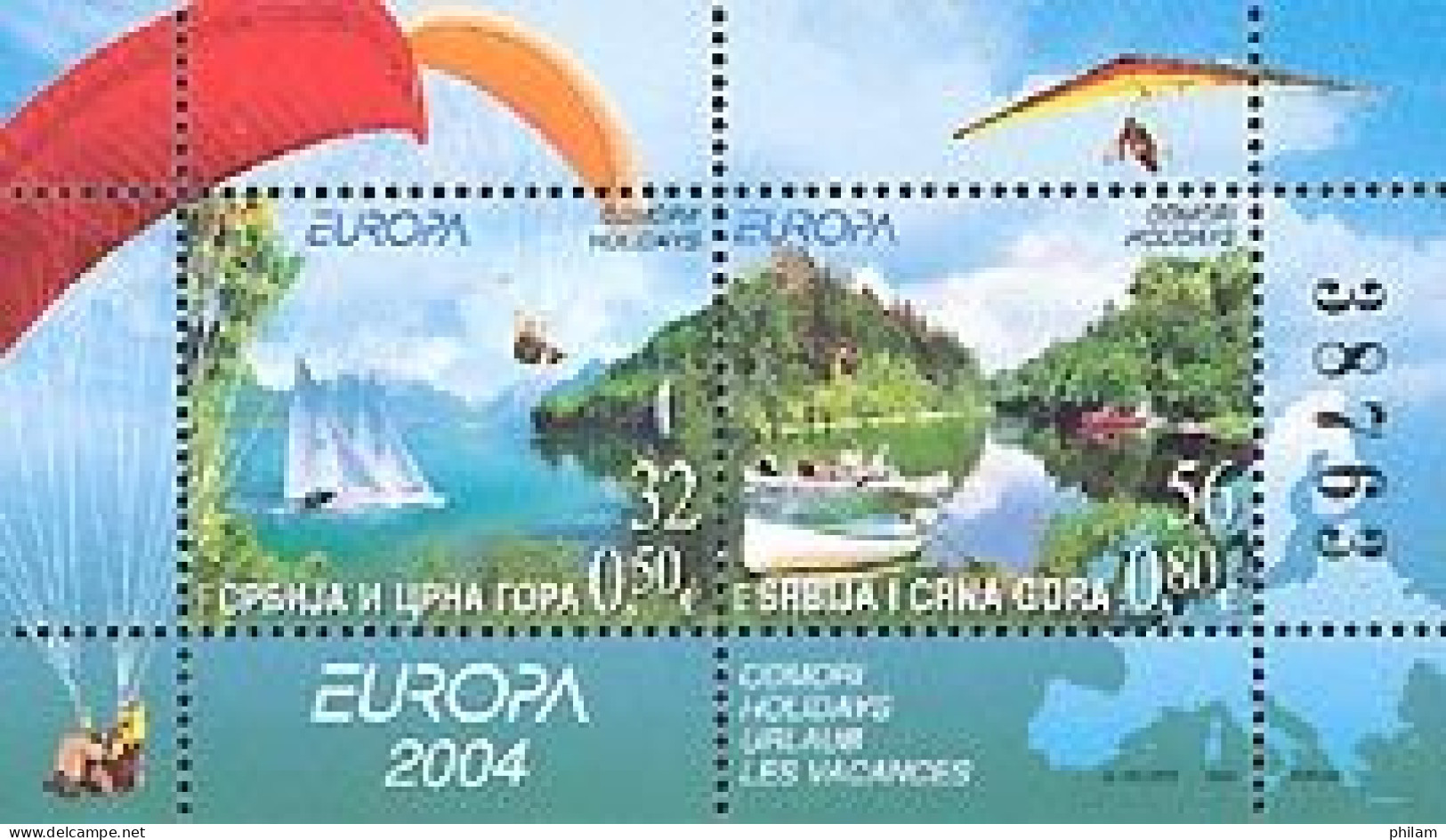 SERBIE & MONTENEGRO 2004 - Europa - Les Vacances - Bloc - Bateaux