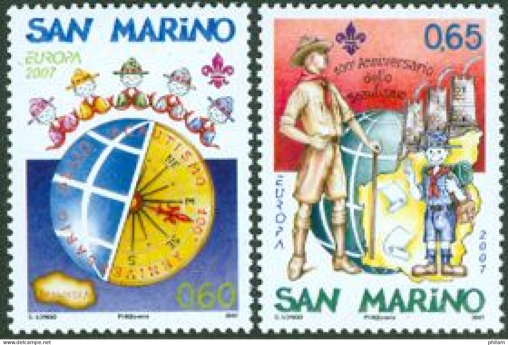 SAN MARINO 2007 - Europa - Scoutisme - 2 V. - Unused Stamps