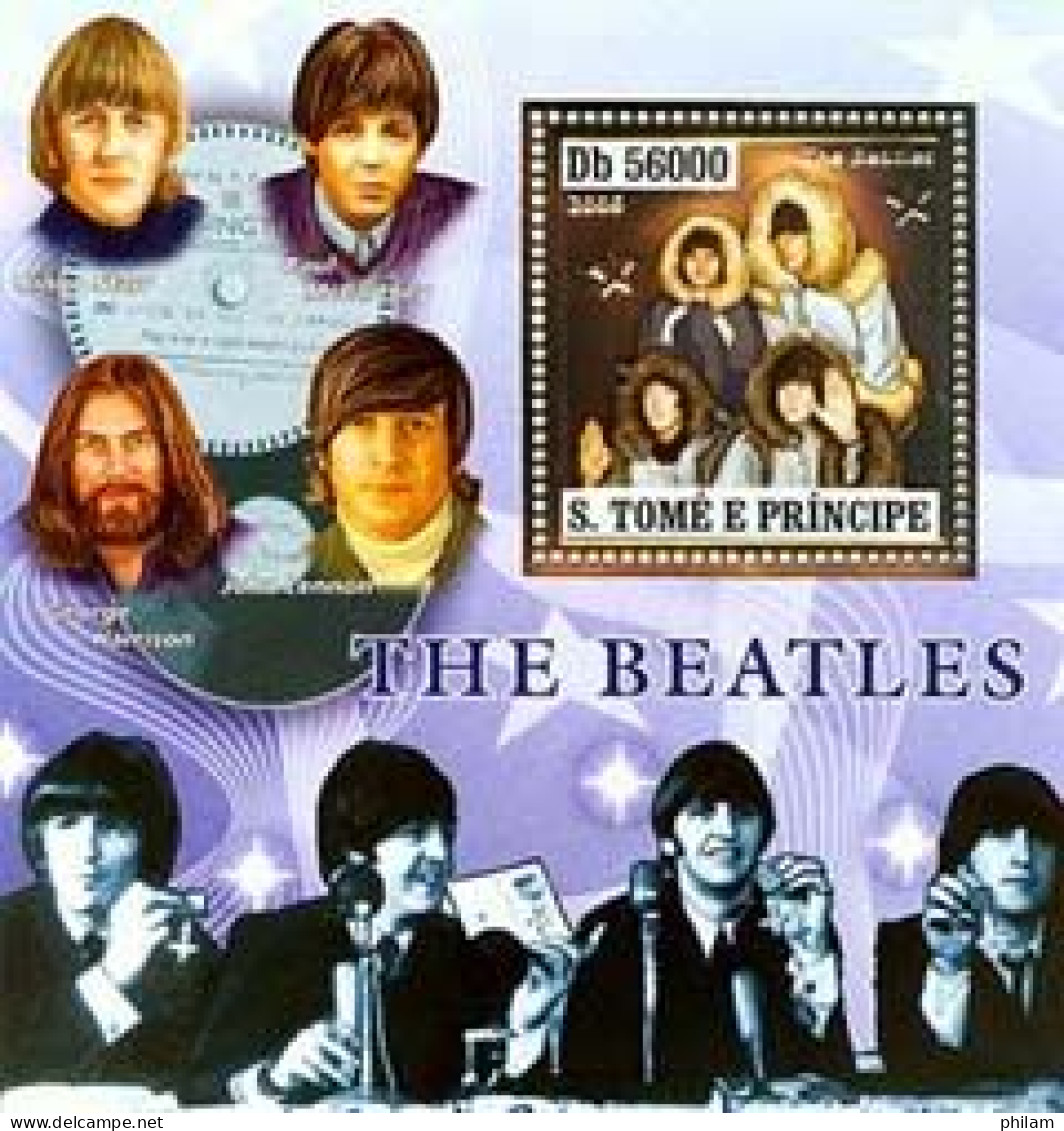 S; TOME ET PRINCIPE 2006 - Les Beatles - Groupe - BF Argent - Cantantes