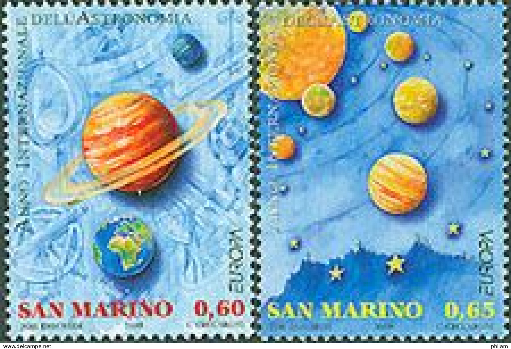 SAN MARINO 2009 - Europa - L'astronomie - 2 V. - Ungebraucht