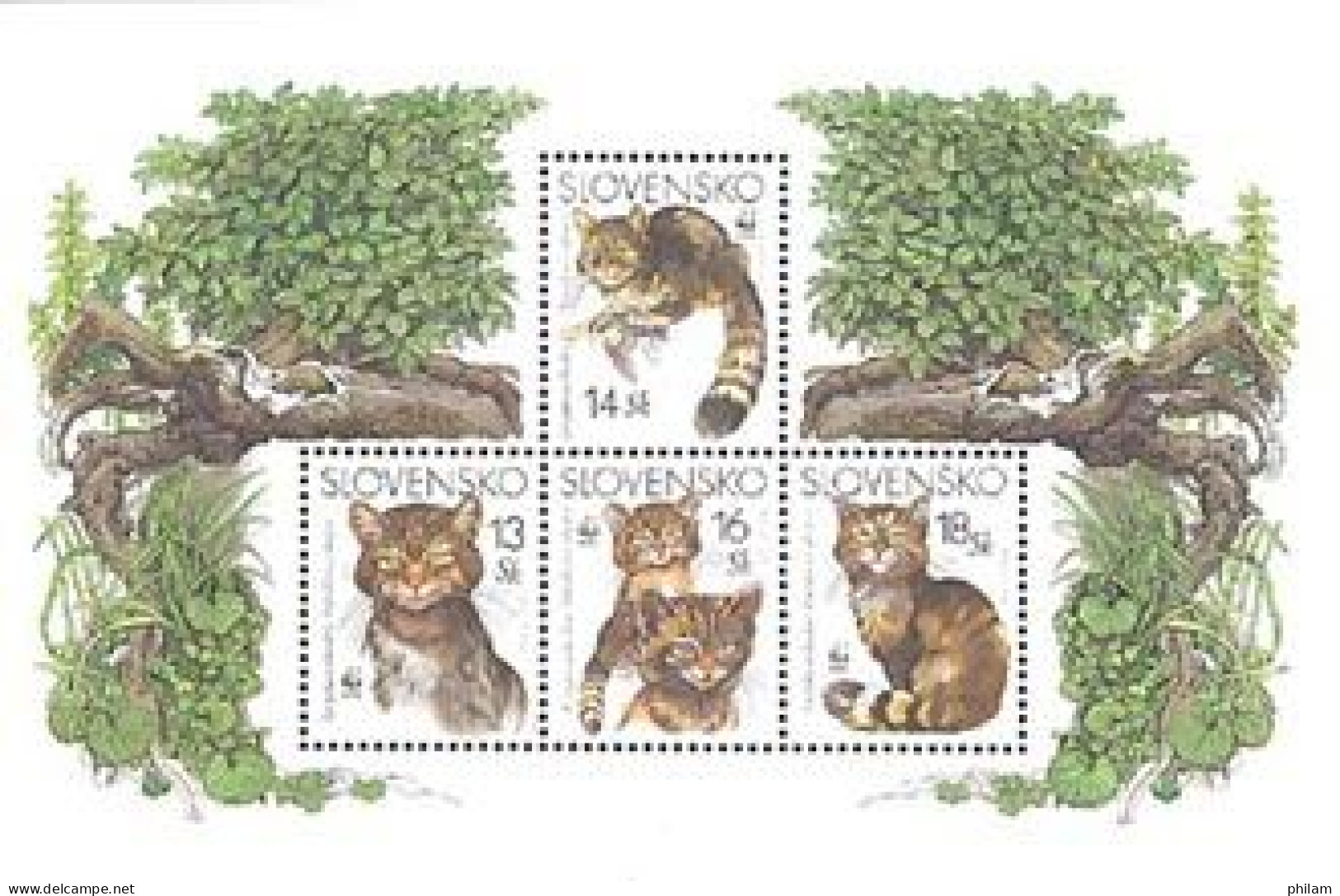 SLOVAQUIE 2003 - W.W.F. - Chats Domestiques 4 V. - Unused Stamps