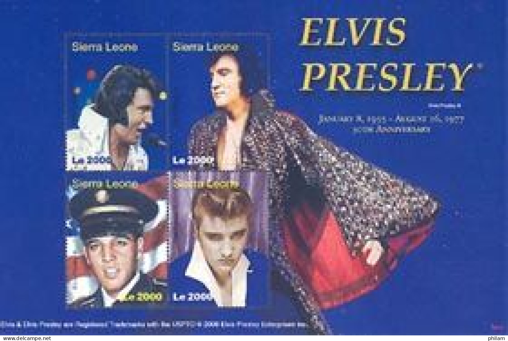 SIERRA LEONE 2006 -  Elvis Presley - Feuillet - Elvis Presley