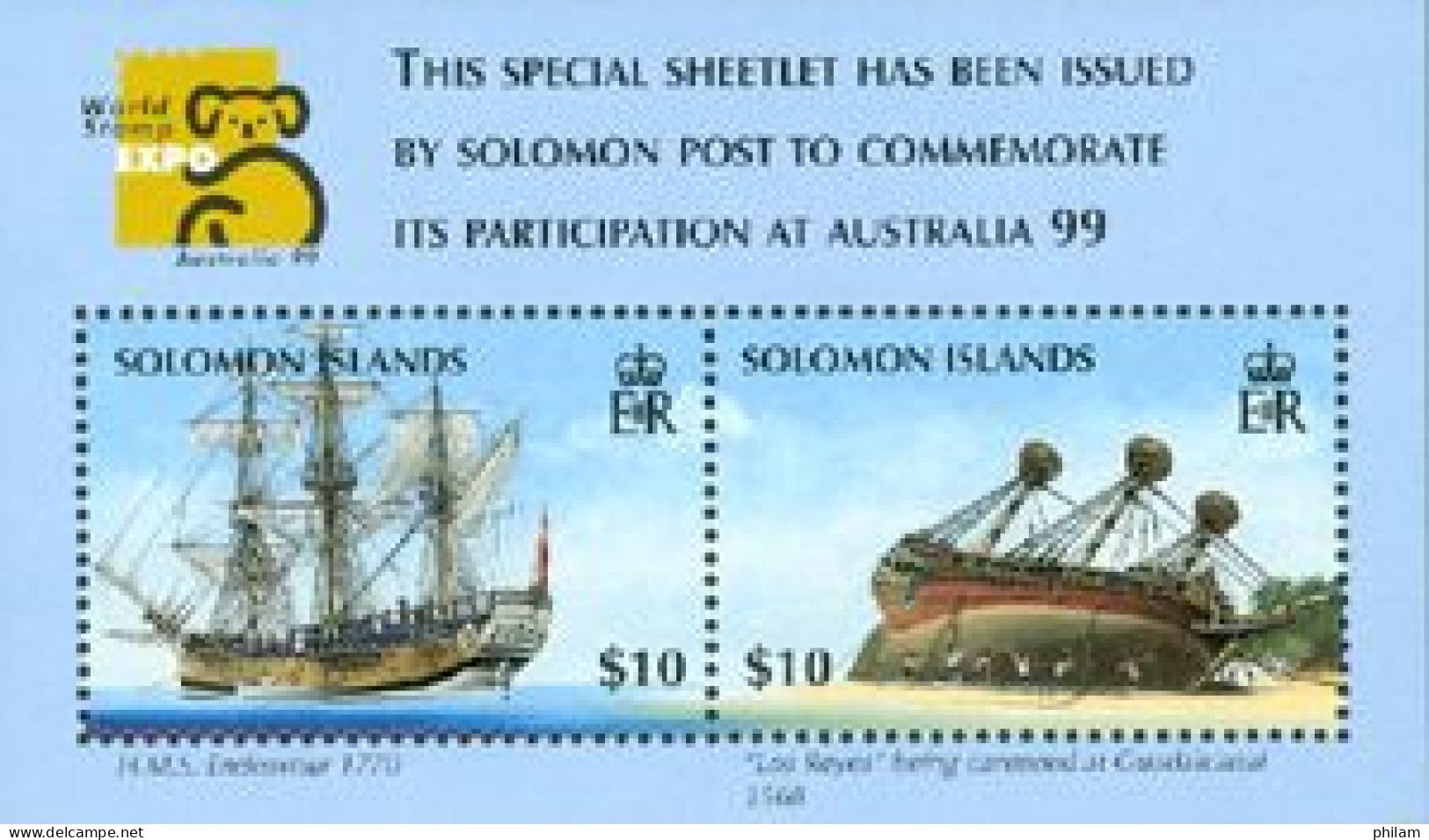 SALOMON 1999 - Australia'99 - Voilier HMS Endeavour - BF - Boten