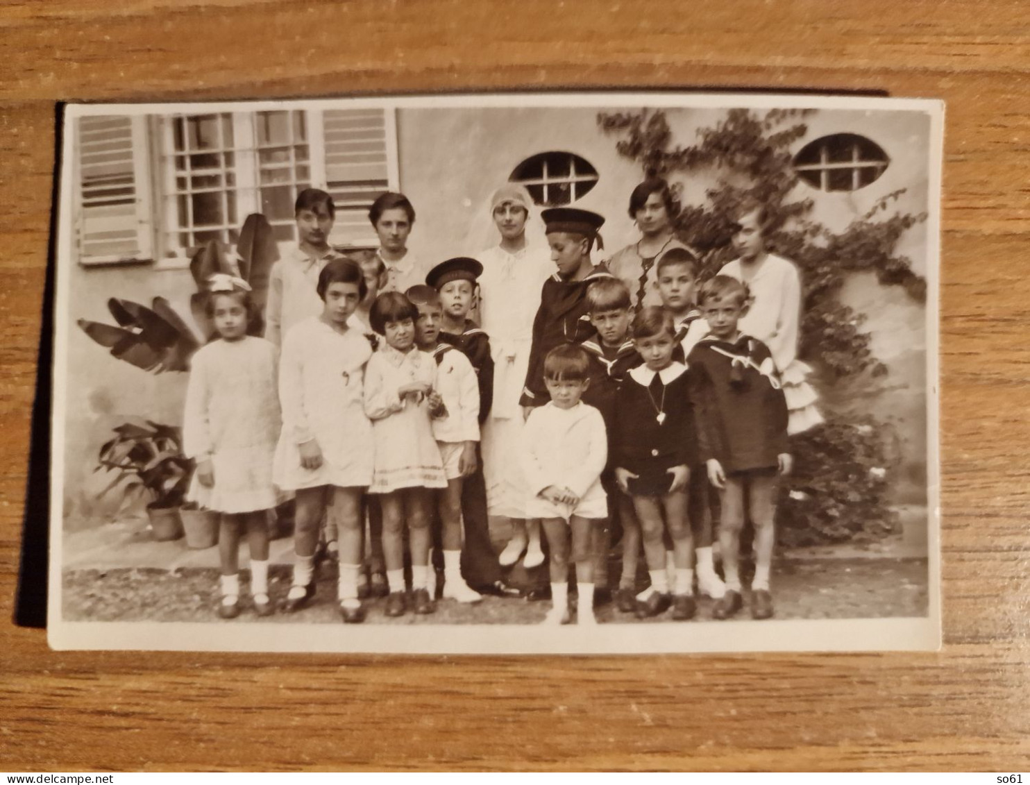 19471.   Fotografia D'epoca Gruppo Bambini 1927 Italia - 9,5x6 - Personnes Anonymes