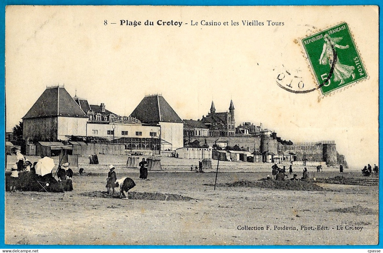 CPA 80 LE CROTOY - Plage Du Crotoy - Le Casino Et Les Vieilles Tours ° Collection F. Poidevin Phot.-édit. - Le Crotoy