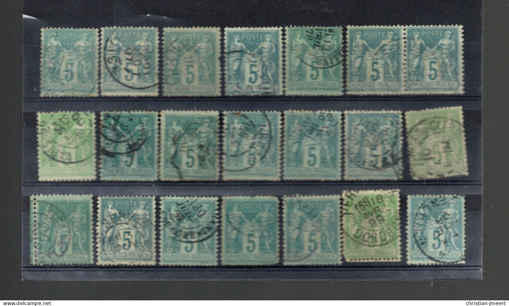 FRANCE Collection De Timbres  Type Sage Divers Types - 1876-1898 Sage (Tipo II)