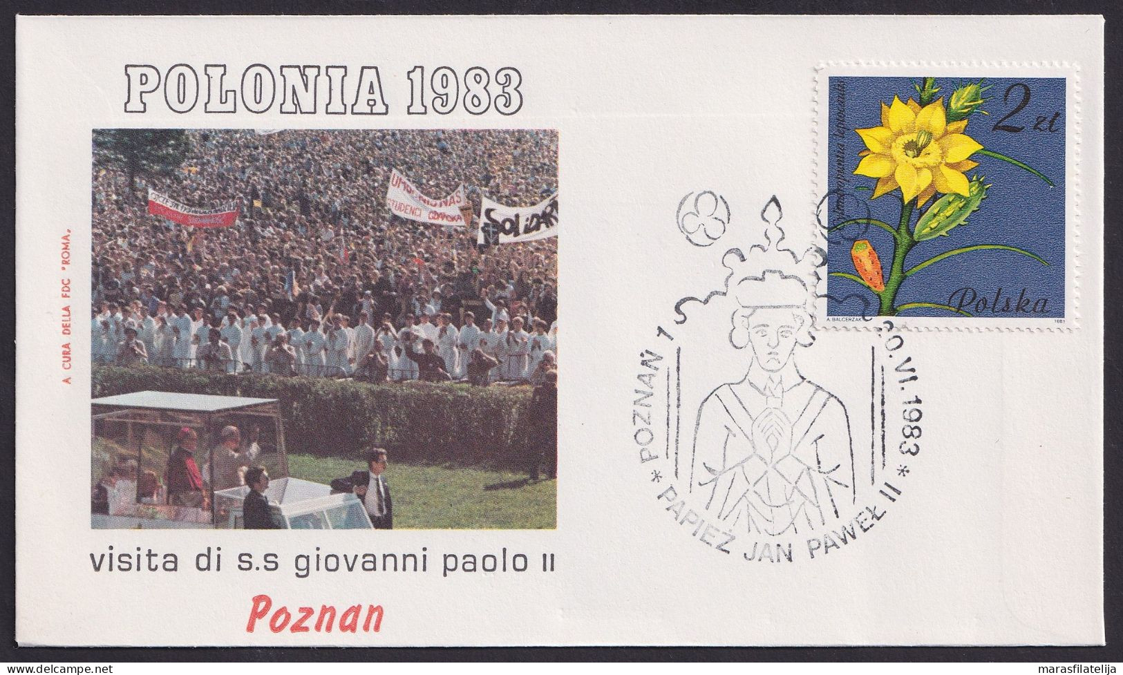 Vatican Poland 1983, Pope Voyage, Poznan, Special Cover - Altri & Non Classificati