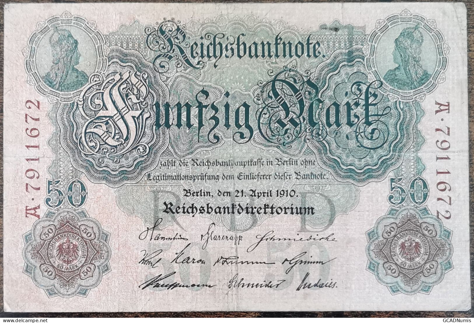 Billet Allemagne 50 Mark 21 - 4 - 1910 / Reichsbanknote - 50 Mark