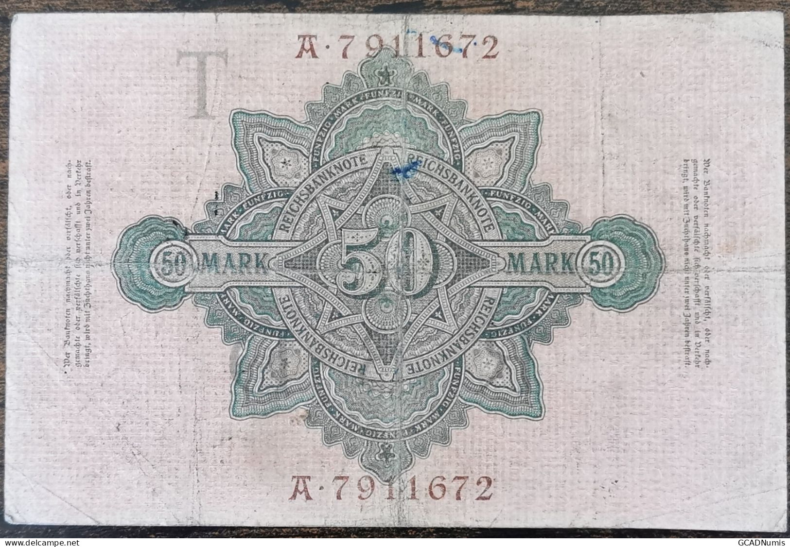 Billet Allemagne 50 Mark 21 - 4 - 1910 / Reichsbanknote - 50 Mark