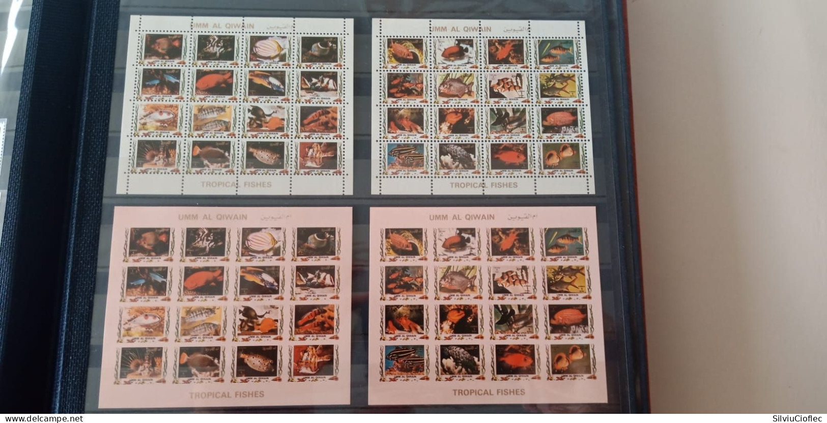 Umm Al Qiwain 1972 Fish Complete Set Limited Edition Of Small Blocks, MNH 1322-37+1482-97 A+B, MICHEL Cat.Value 180+EUR - Pesci