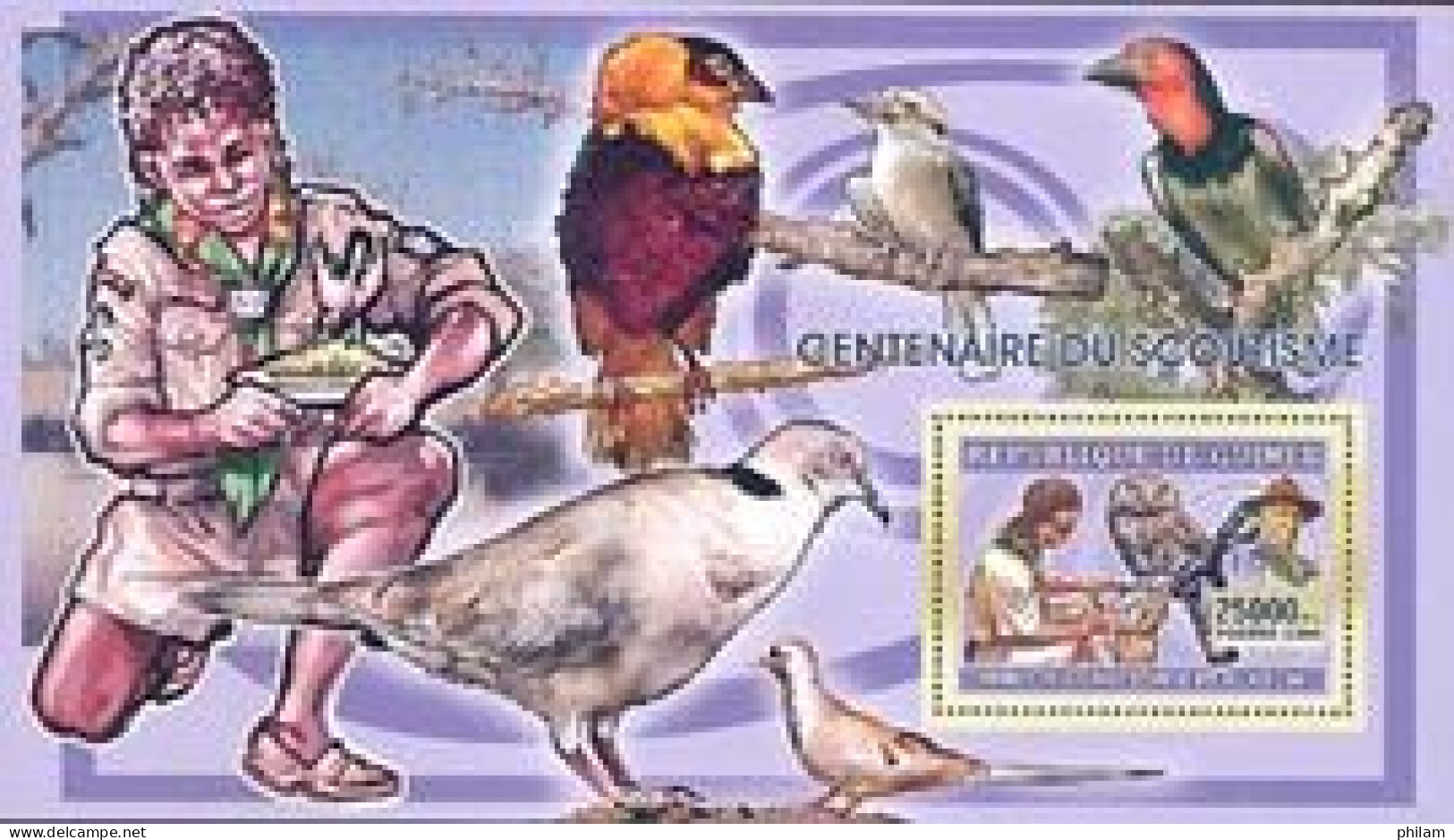 GUINEE 2006 - Centenaire Du Scoutisme - Hiboux-oiseaux - BF - Hiboux & Chouettes