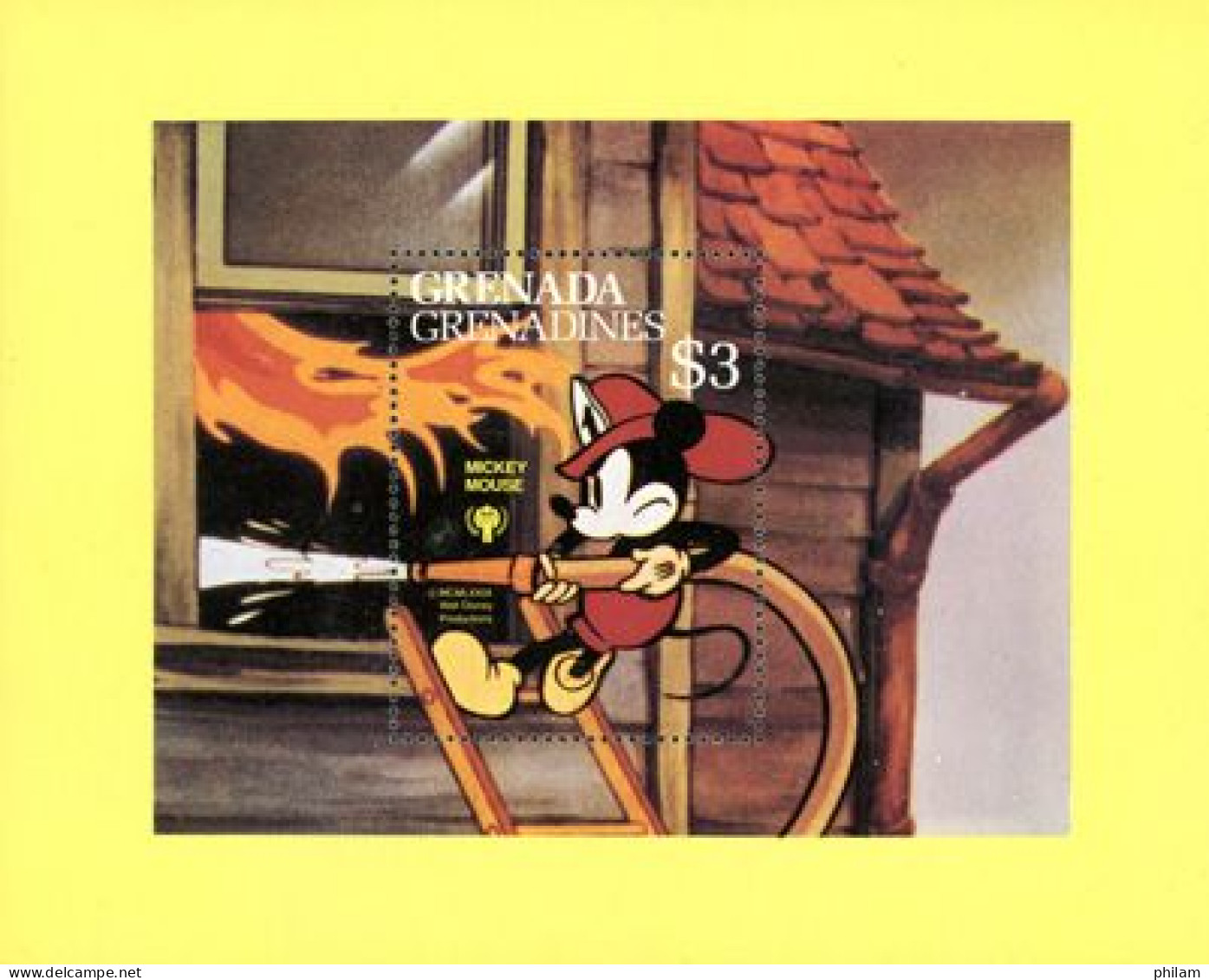 GRENADA GRENADINES 1979 - Disney- Mickey Pompier - BF - Firemen