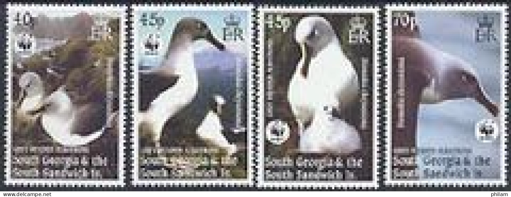 FALKLAND DEPENDANCES 2003 - W.W.F. - L'albatros à Tête Grise - 4 V. - Unused Stamps