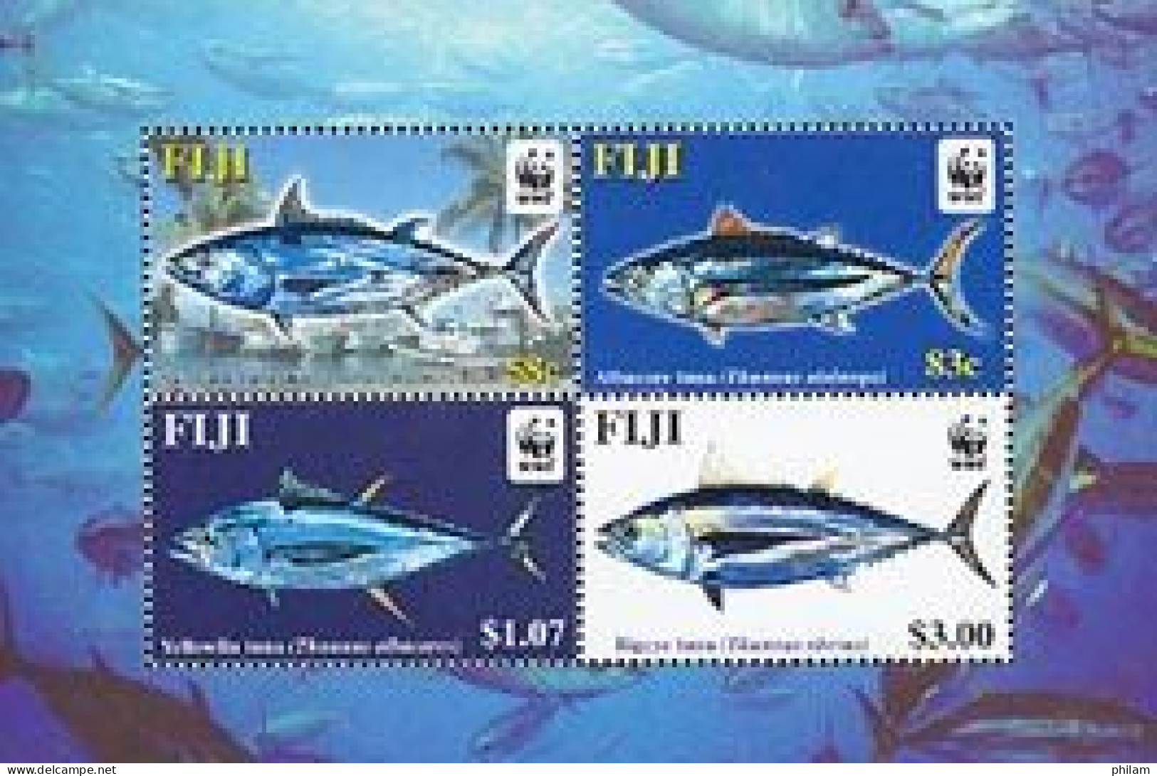 FIDJI 2004 - WWF - Poissons- Thons Du Pacifique - Bloc - Peces