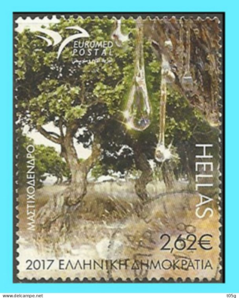 GREECE-GRECE- HELLAS 2017:   TREES OF THE MEDITERRANEAN Set Used - Ungebraucht