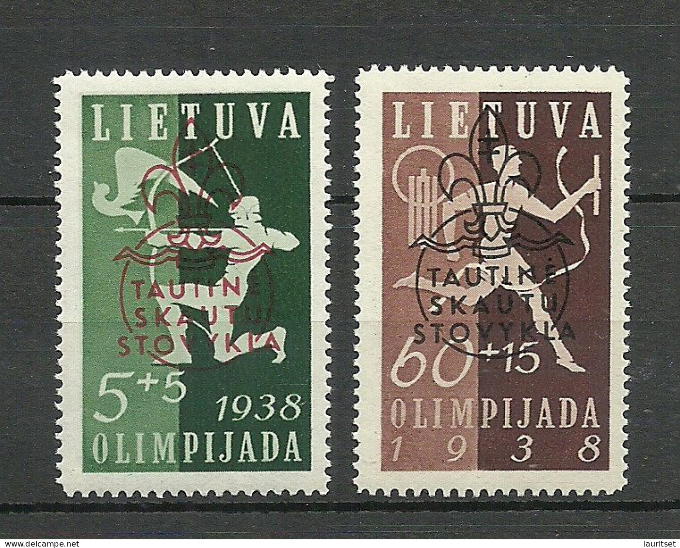 LITHUANIA Litauen 1938 Michel 421 & 424 * Scouting - Lituanie