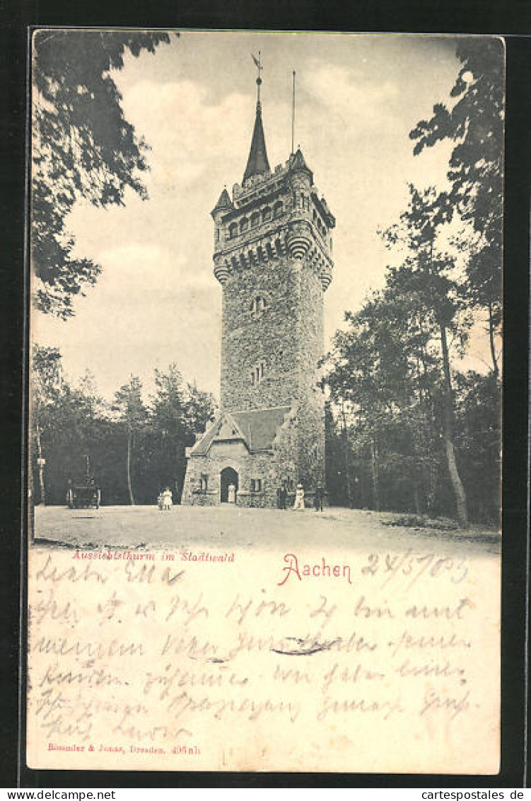 AK Aachen, Aussichtsturm Im Stadtwald  - Aken