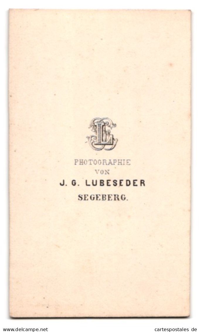 Fotografie J. G. Lubeseder, Segeberg, Portrait Charmanter Junger Mann Mit Bart In Fliege Und Jackett  - Personnes Anonymes