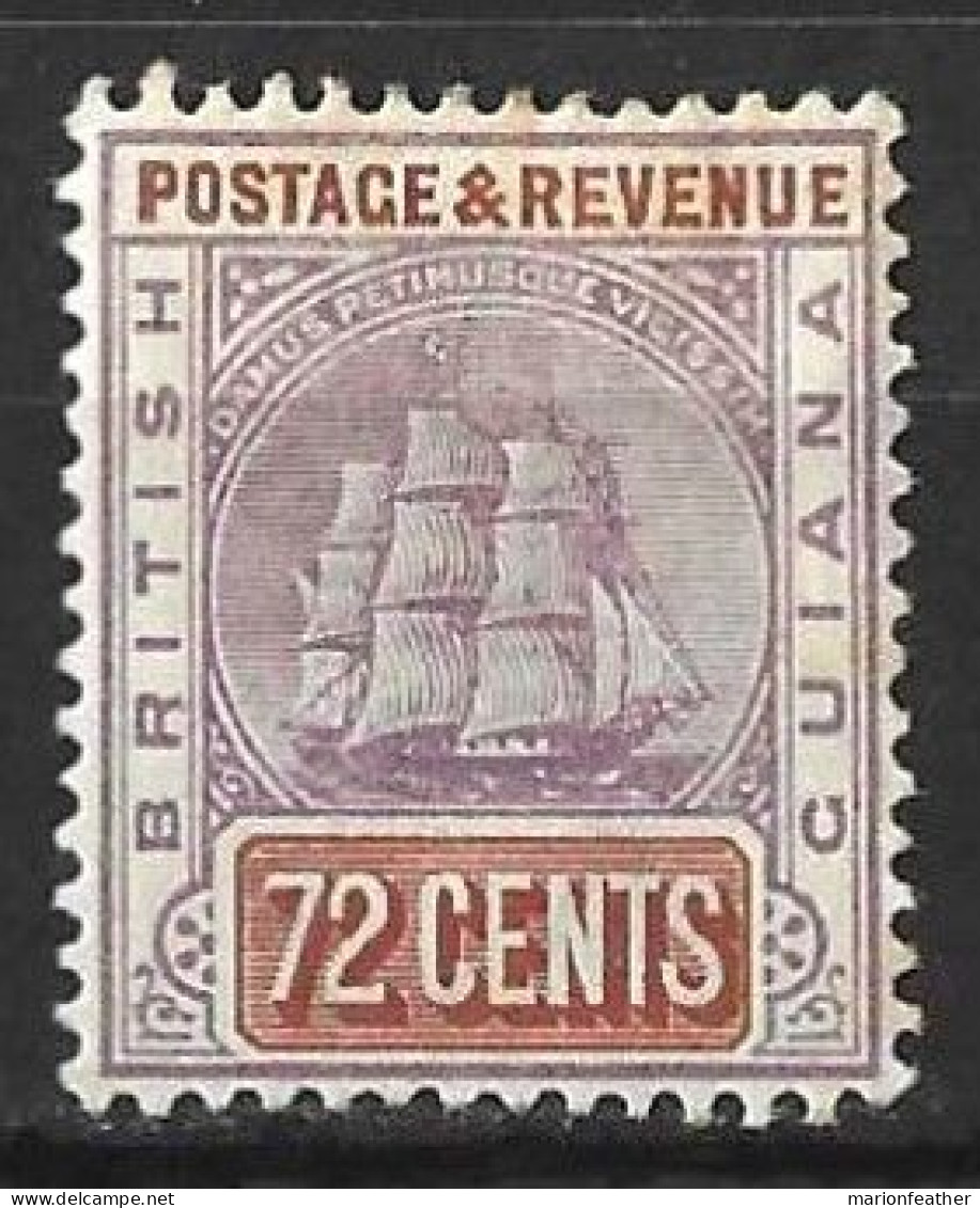 Br. GUIANA...QUEEN VICTORIA..(1837-01..)...." 1889.."...72c....SG204a....TONED....(CAT.VAL.£65.)....MH... - Brits-Guiana (...-1966)