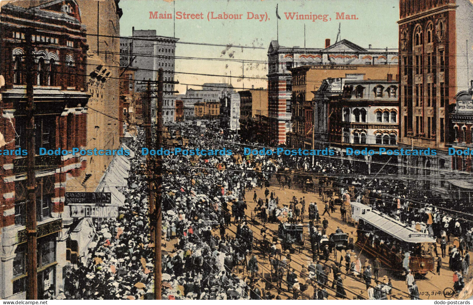 R089514 Main Street. Labour Day. Winnipeg. Man. Valentine. Bill Hopkins Collecti - Monde