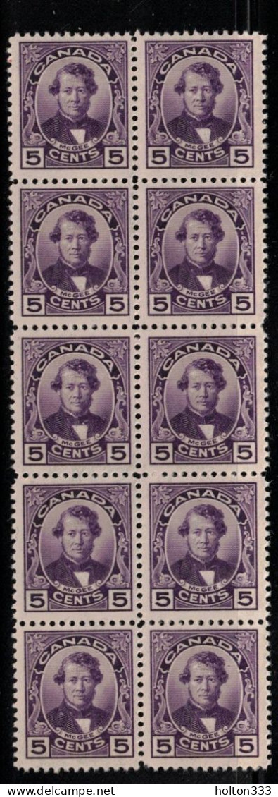 CANADA Scott # 146 MNH Block Of 10 - Darcy McGee - CV $90 - Ongebruikt