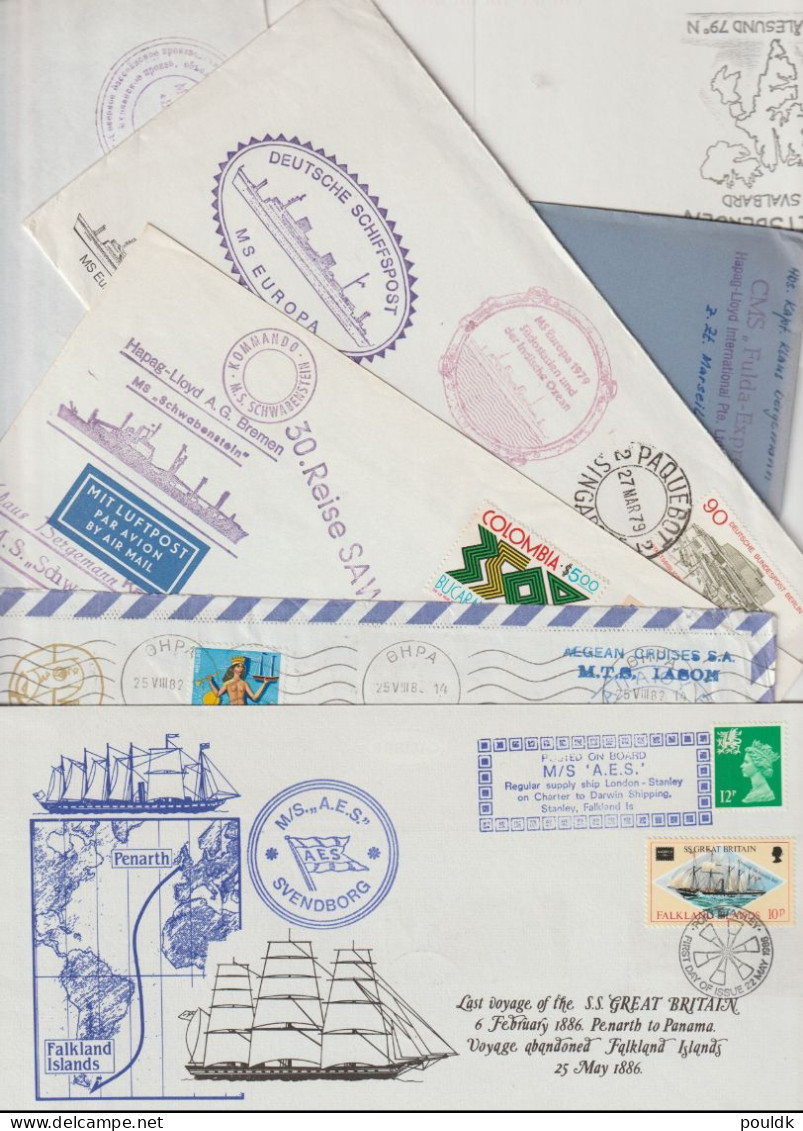 50 Ship Covers From Every Corner Of The World. Postal Weight Approx 260 Gramms. Please Read Sales Conditions Under Image - Boten