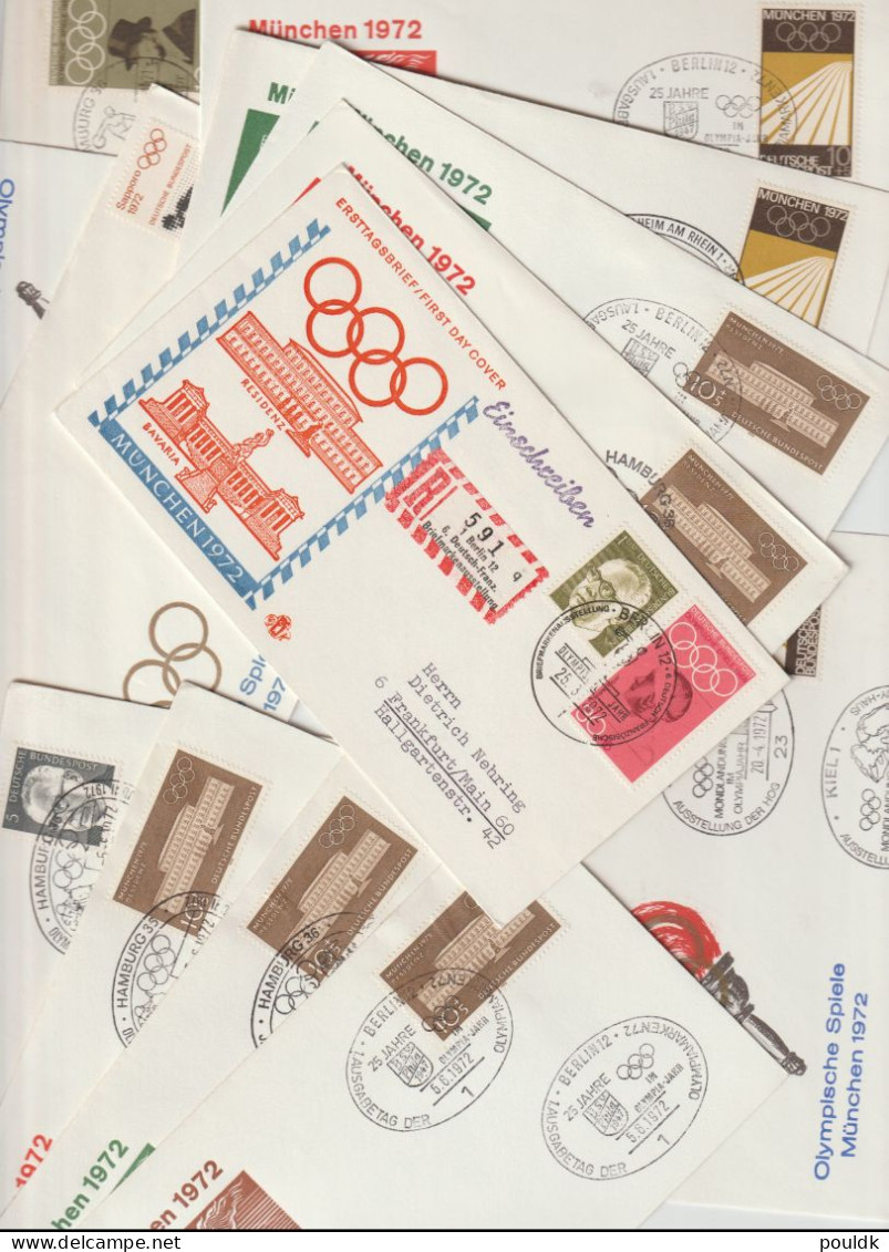 75 Covers From Olympic Games In München 1972. Postal Weight Approx 0,36 Kg. Please Read Sales Conditions Under Image Of - Sommer 1972: München