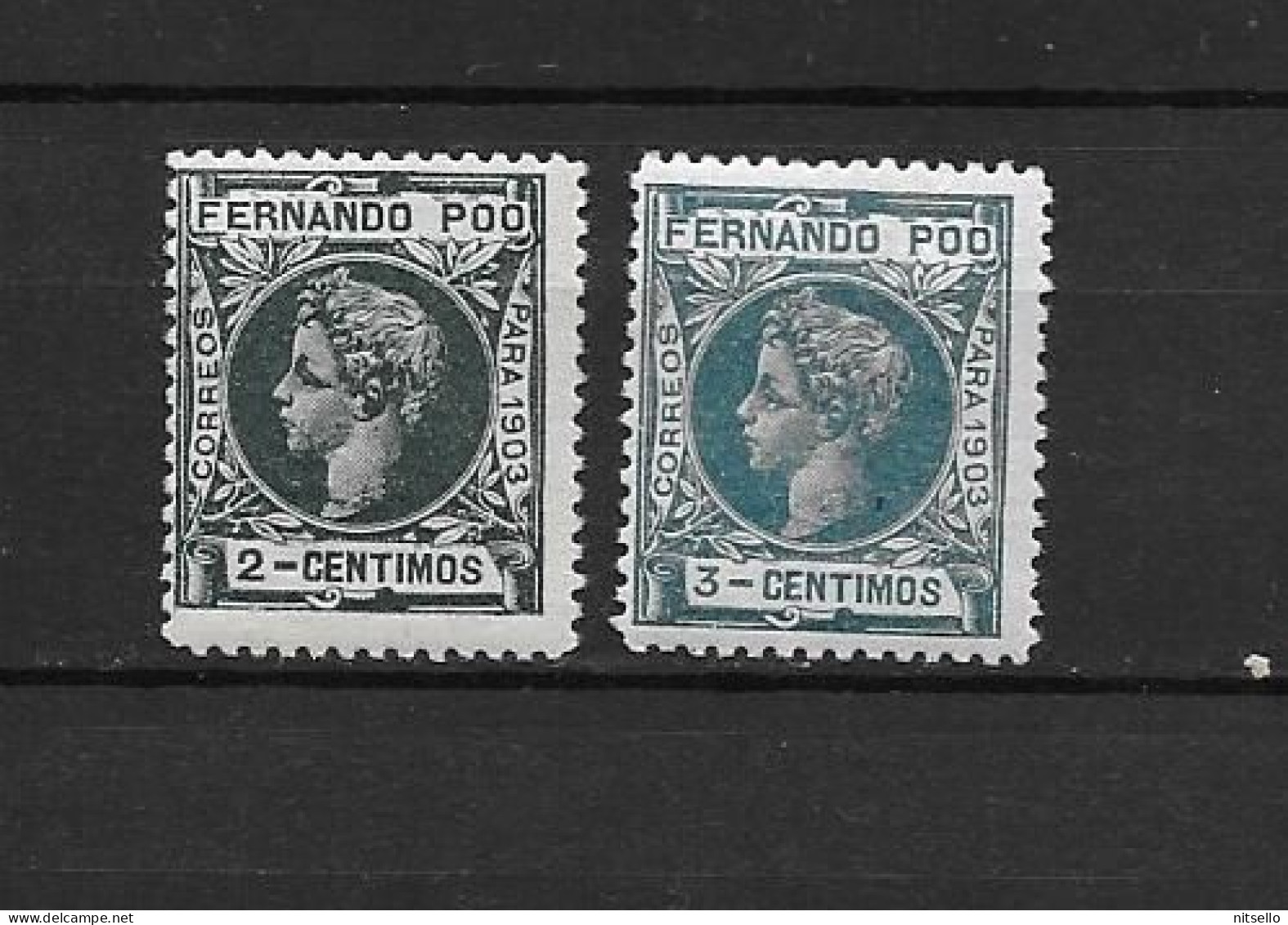 LOTE 2175 A  /// (C015)  FERNANDO POO 1903  EDIFIL Nº: 121/122 **MNH     ¡¡¡  OFERTA - LIQUIDATION - JE LIQUIDE !!! - Fernando Po