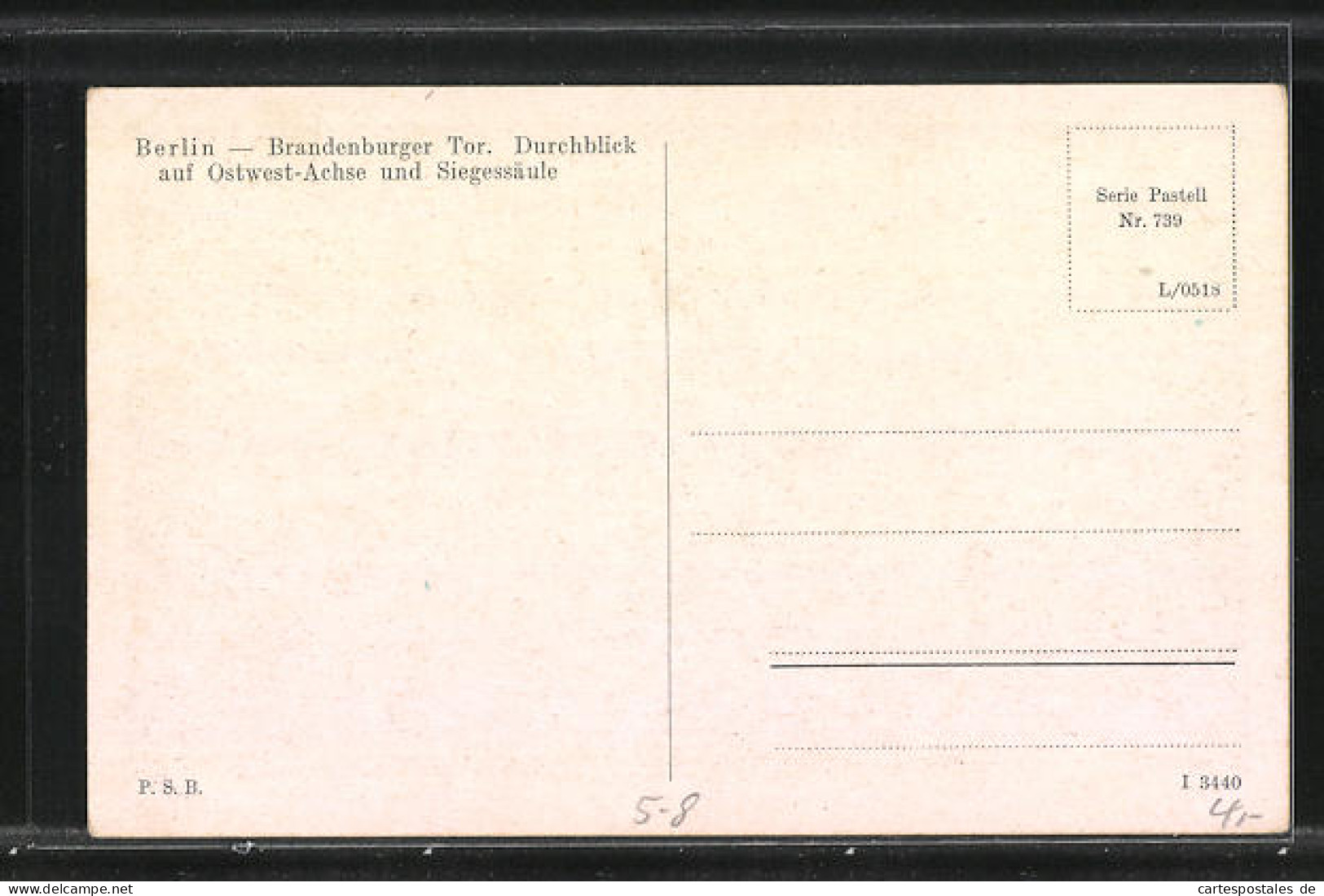 AK Berlin, Brandenburger Tor, Durchblick Auf Ostwest-Achse Und Siegessäule  - Other & Unclassified