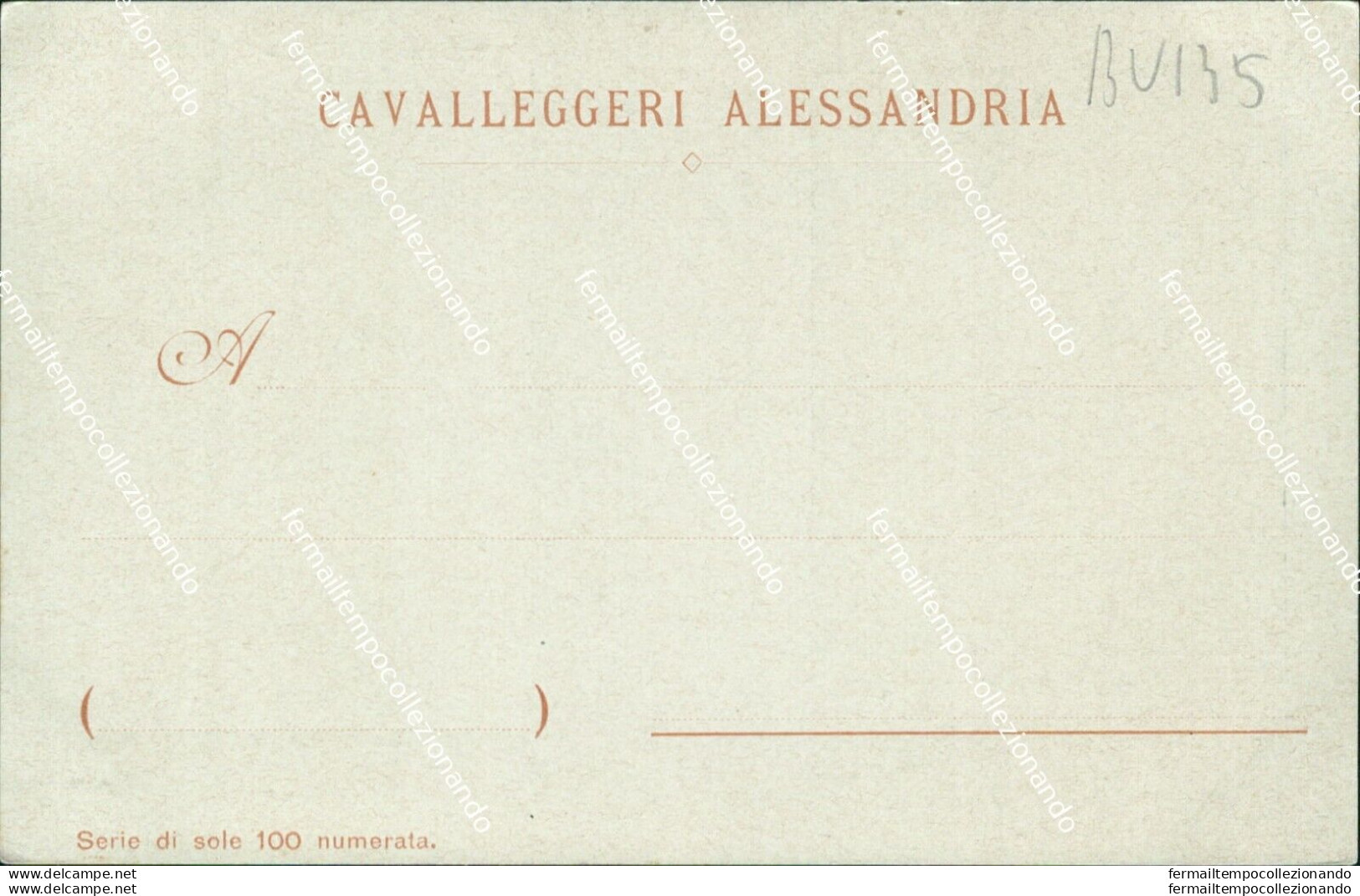 Bv135 Cartolina  Militare 14 Reggimento Cavalleggeri Alessandria Www1 1 Guerra - Regimenten