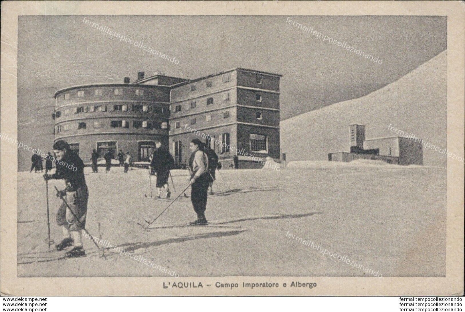 Ar37 Cartolina L'aquila Campo Imperatore E Albergo Provincia Di L'aquila - L'Aquila