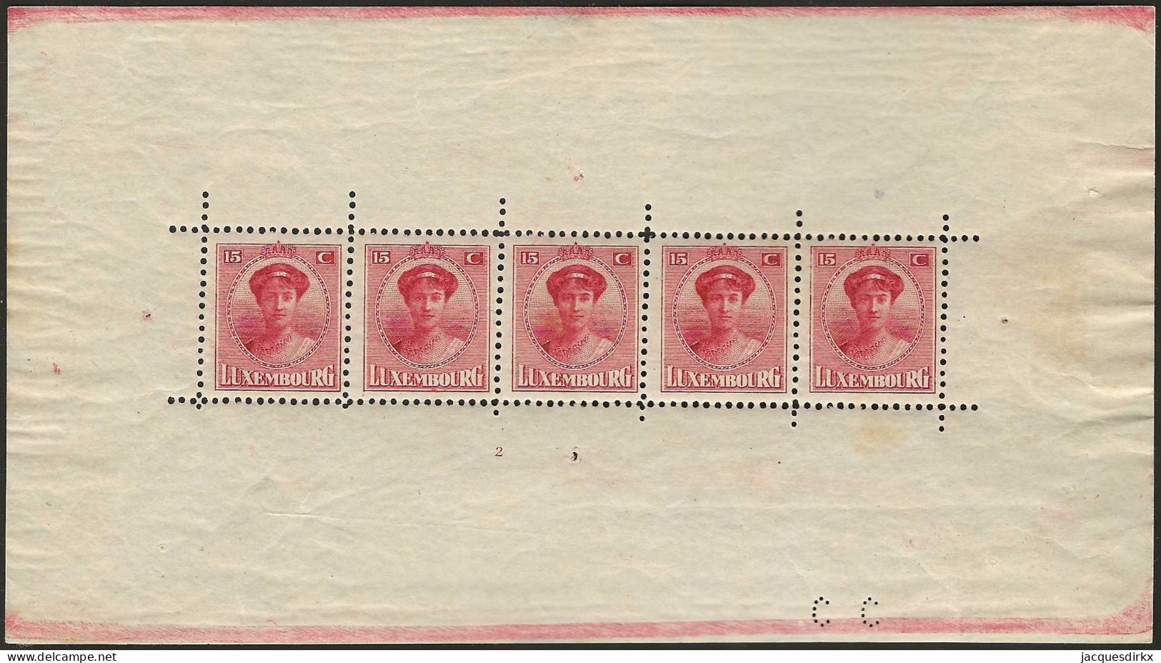 Luxembourg  .  Y&T .   Bloc 1  (2 Scans)    .   * (timbres: **)  .    Neuf Avec Gomme - Blocs & Feuillets