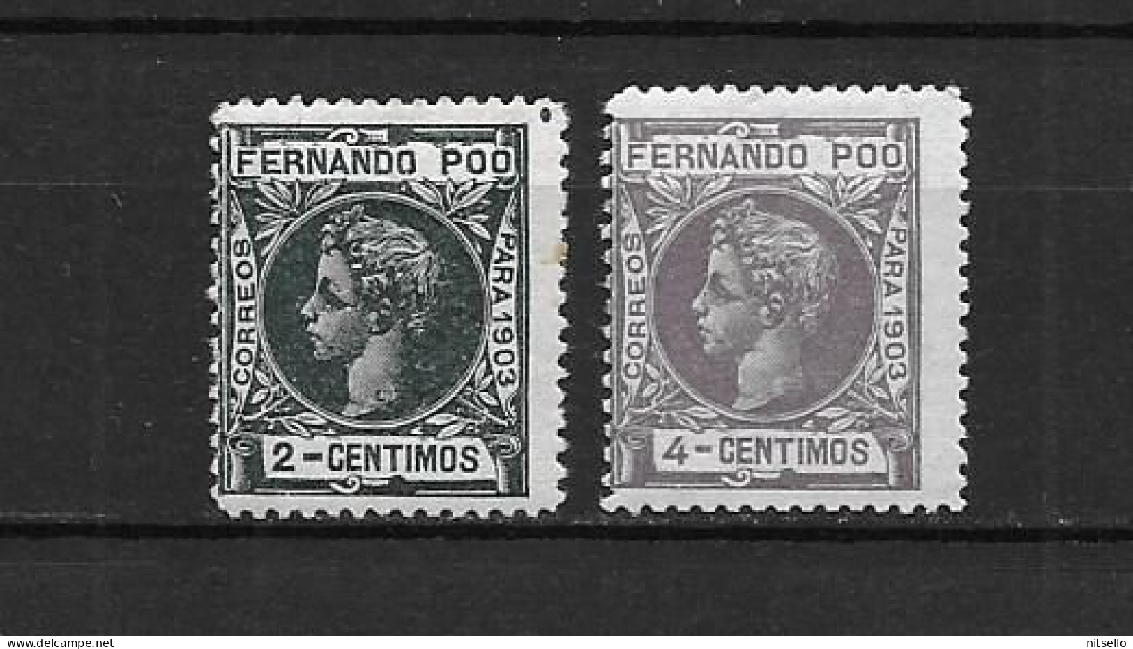 LOTE 2175 A  /// (C025)  FERNANDO POO 1903  EDIFIL Nº: 121 + 123 *MH     ¡¡¡  OFERTA - LIQUIDATION - JE LIQUIDE !!! - Fernando Po