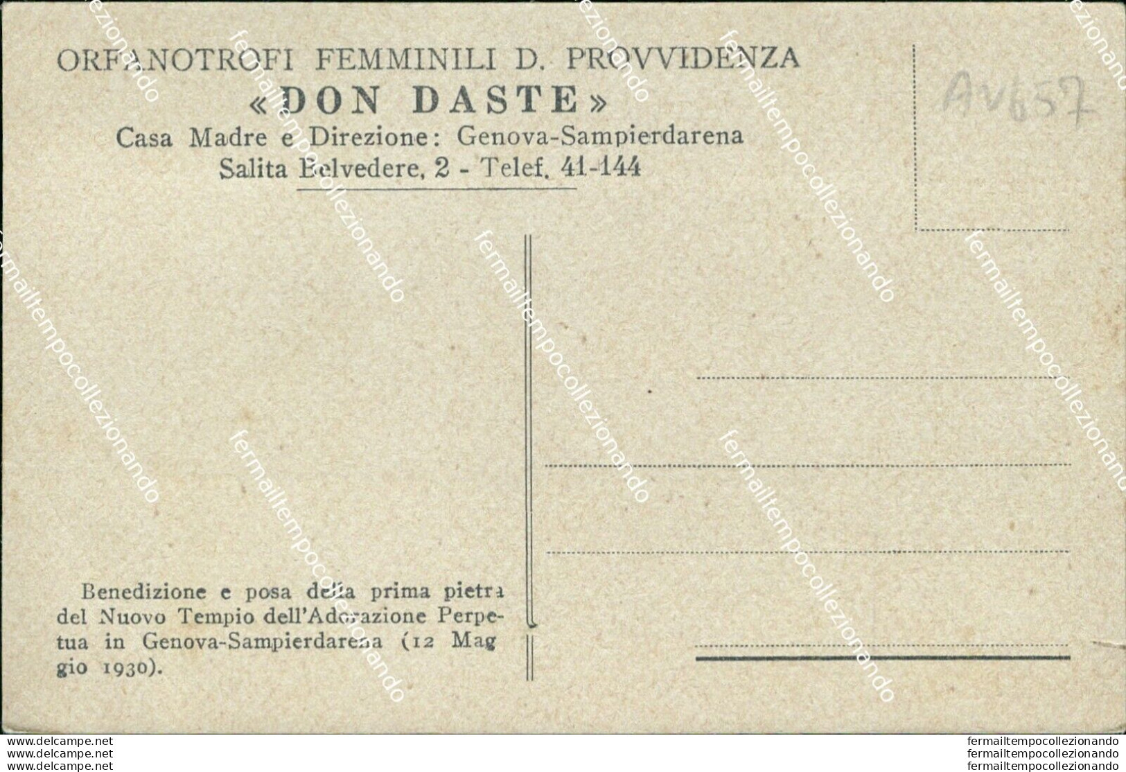 An657 Cartolina Genova Sampierdarena Orfanotrofi Femminili - Genova (Genua)