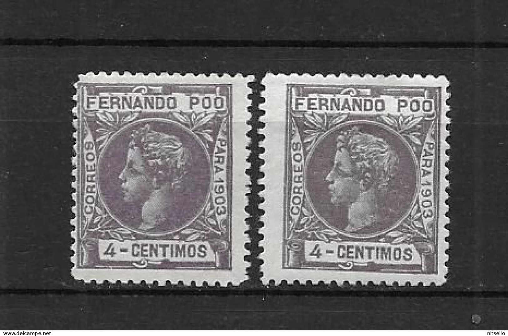 LOTE 2175 A  /// (C025)  FERNANDO POO 1903  EDIFIL Nº: 123  X 2 *MH     ¡¡¡  OFERTA - LIQUIDATION - JE LIQUIDE !!! - Fernando Po