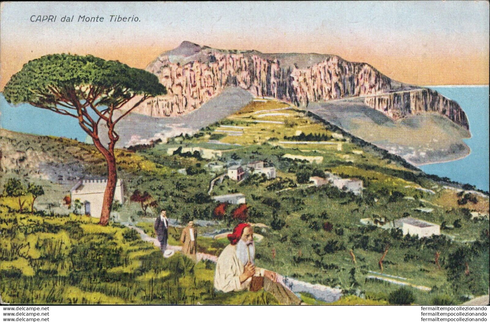 At571 Cartolina Capri Dal Monte Tiberio  Provincia Di Napoli - Napoli (Naples)