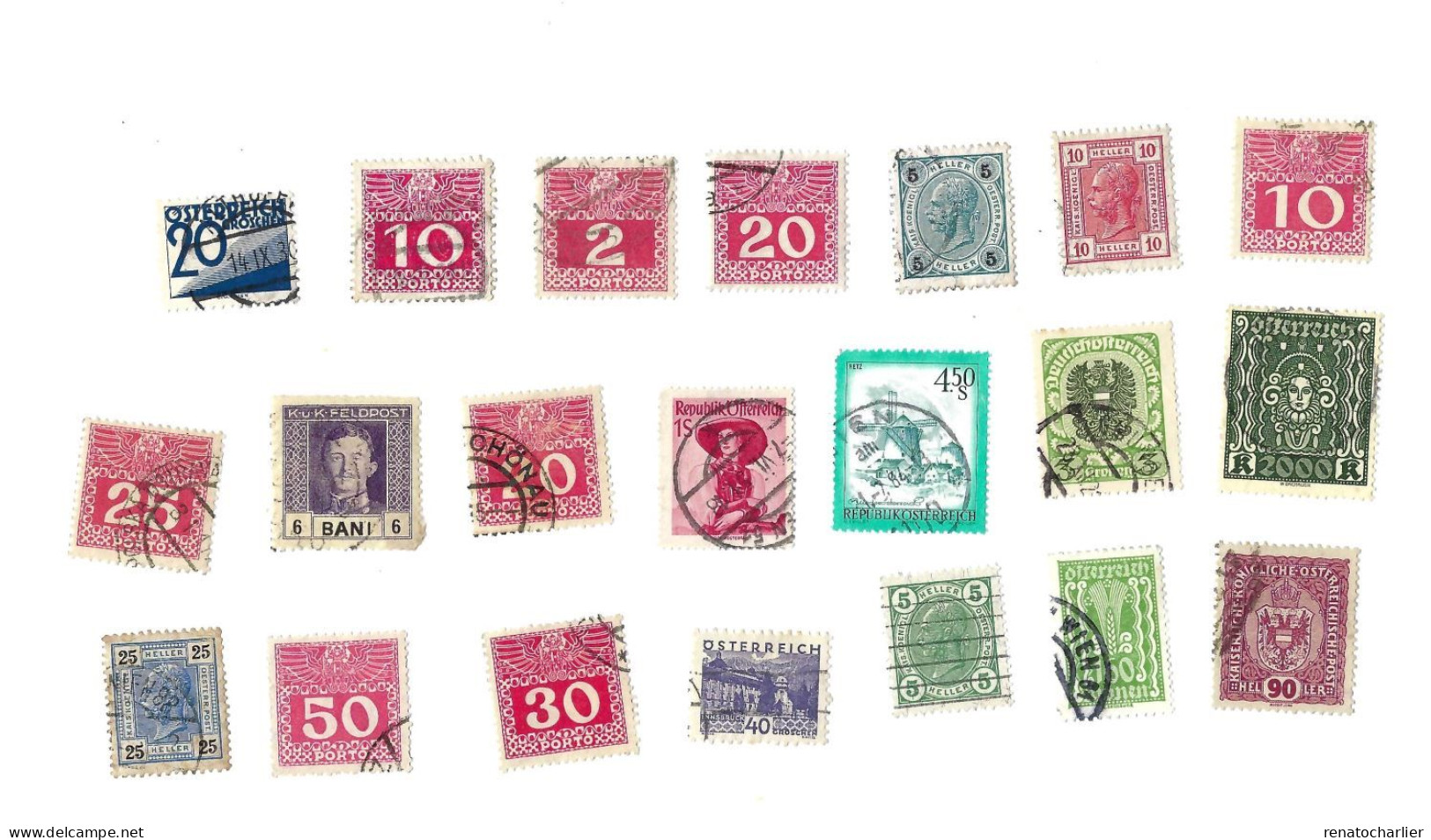 Collection De 100 Timbres  Oblitérés. - Colecciones