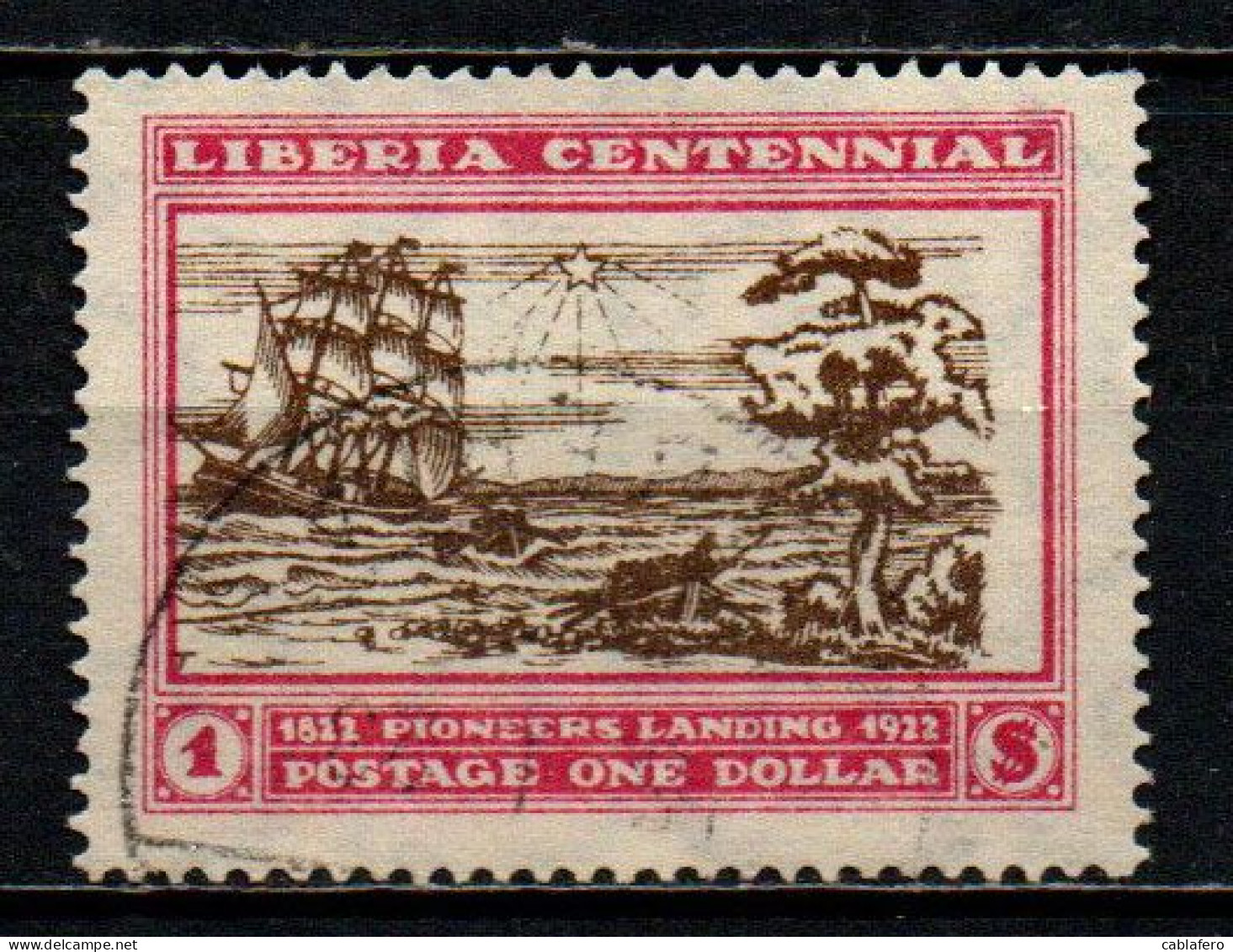 LIBERIA - 1923 - Centenary Of Founding Of Liberia - USATO - Liberia