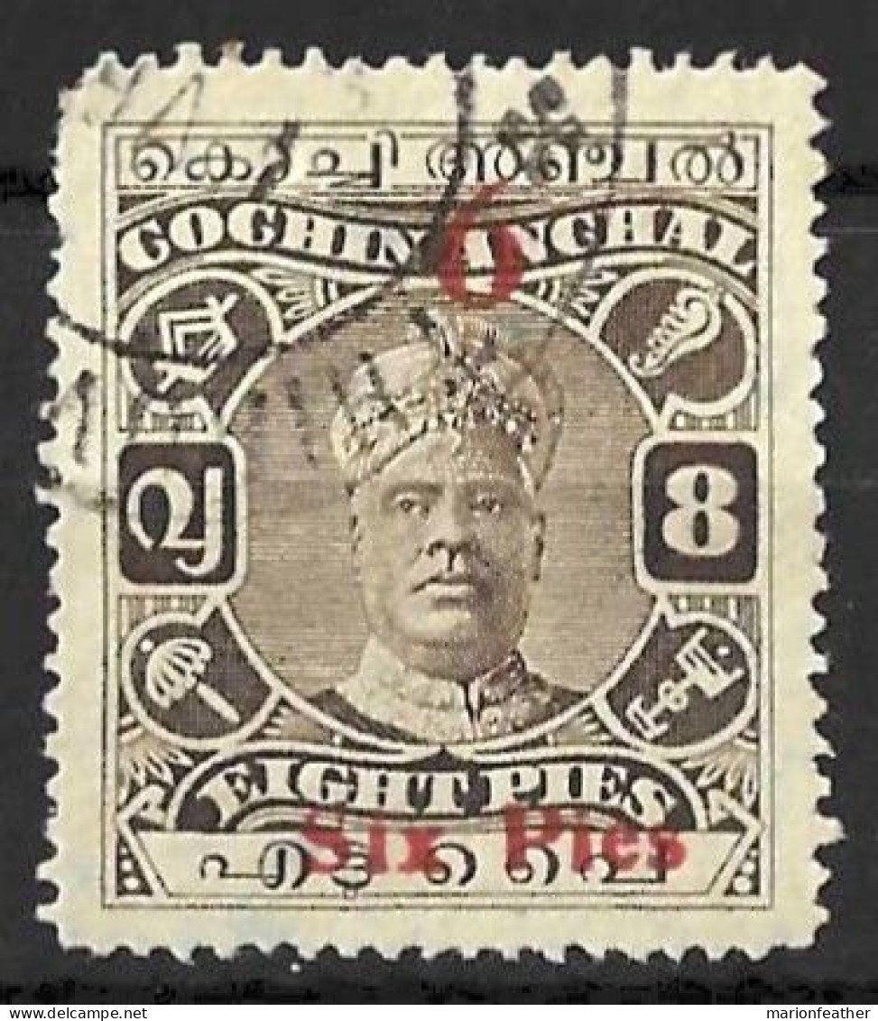 INDIA..." COCHIN.."......KING GEORGE V...(1910-36..)......SG65........CDS...VFU... - Cochin