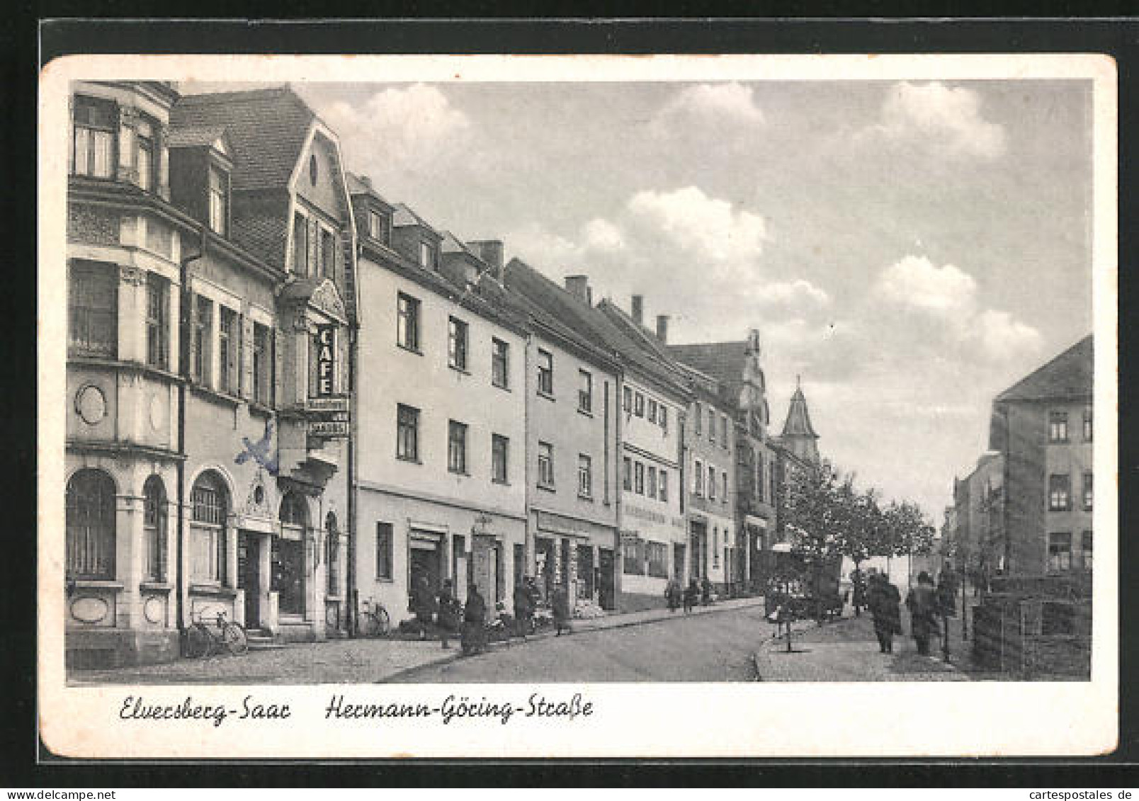 AK Elversberg-Saar, Konditorei Und Cafe Jakobs In Der Hermann-Göring-Strasse  - Other & Unclassified