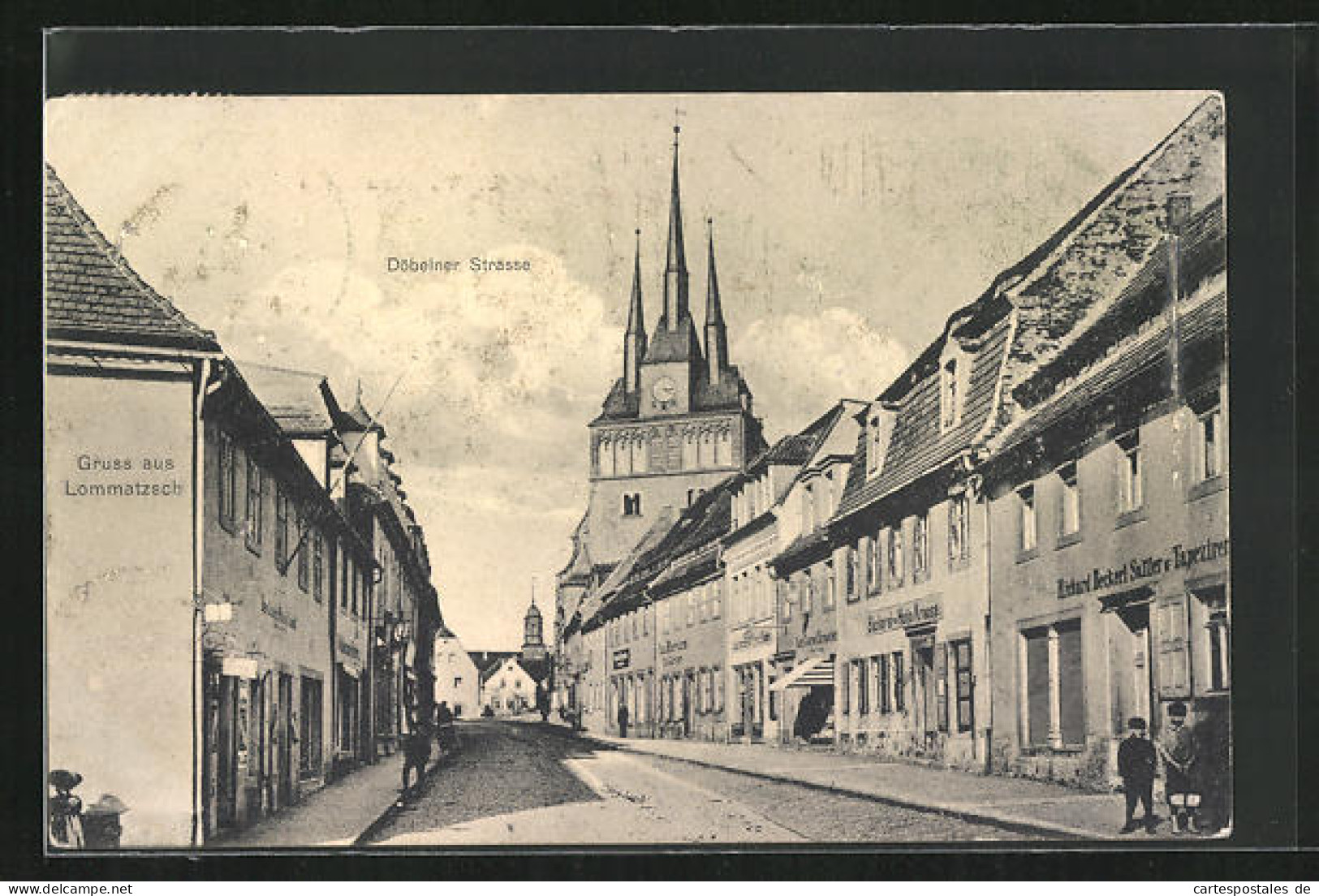 AK Lommatzsch, Bäckerei Hugo-Krause In Der Döbelner-Strasse  - Lommatzsch