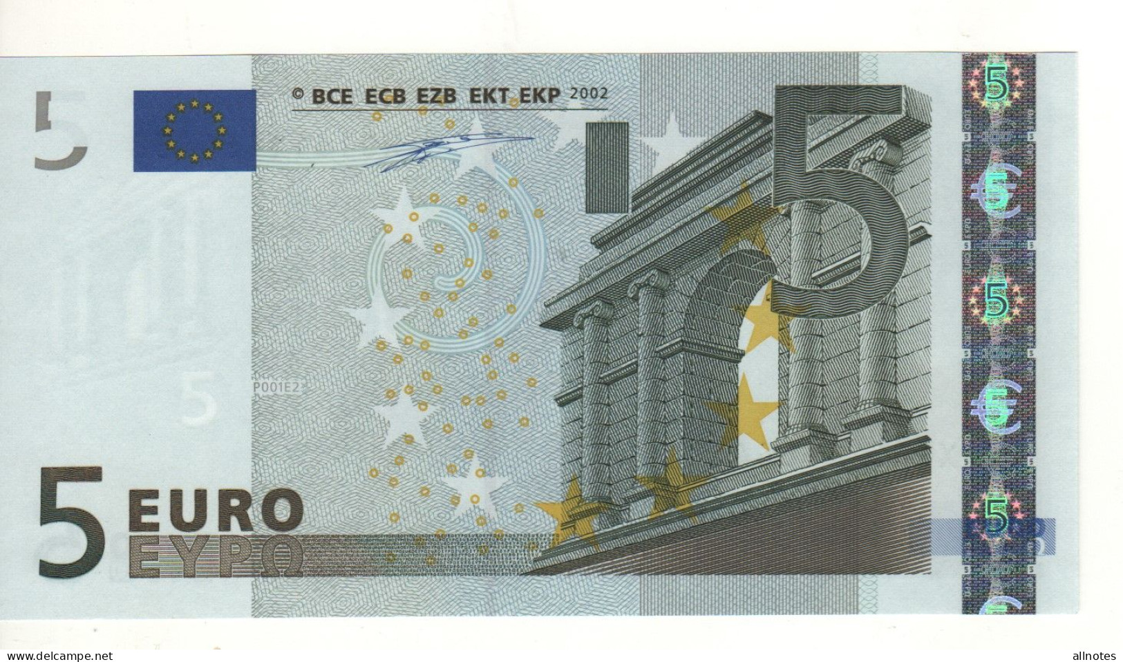 5 EURO  "X"  Germany     Duisenberg     P 001 E2   X01   /  FDS - UNC - 5 Euro