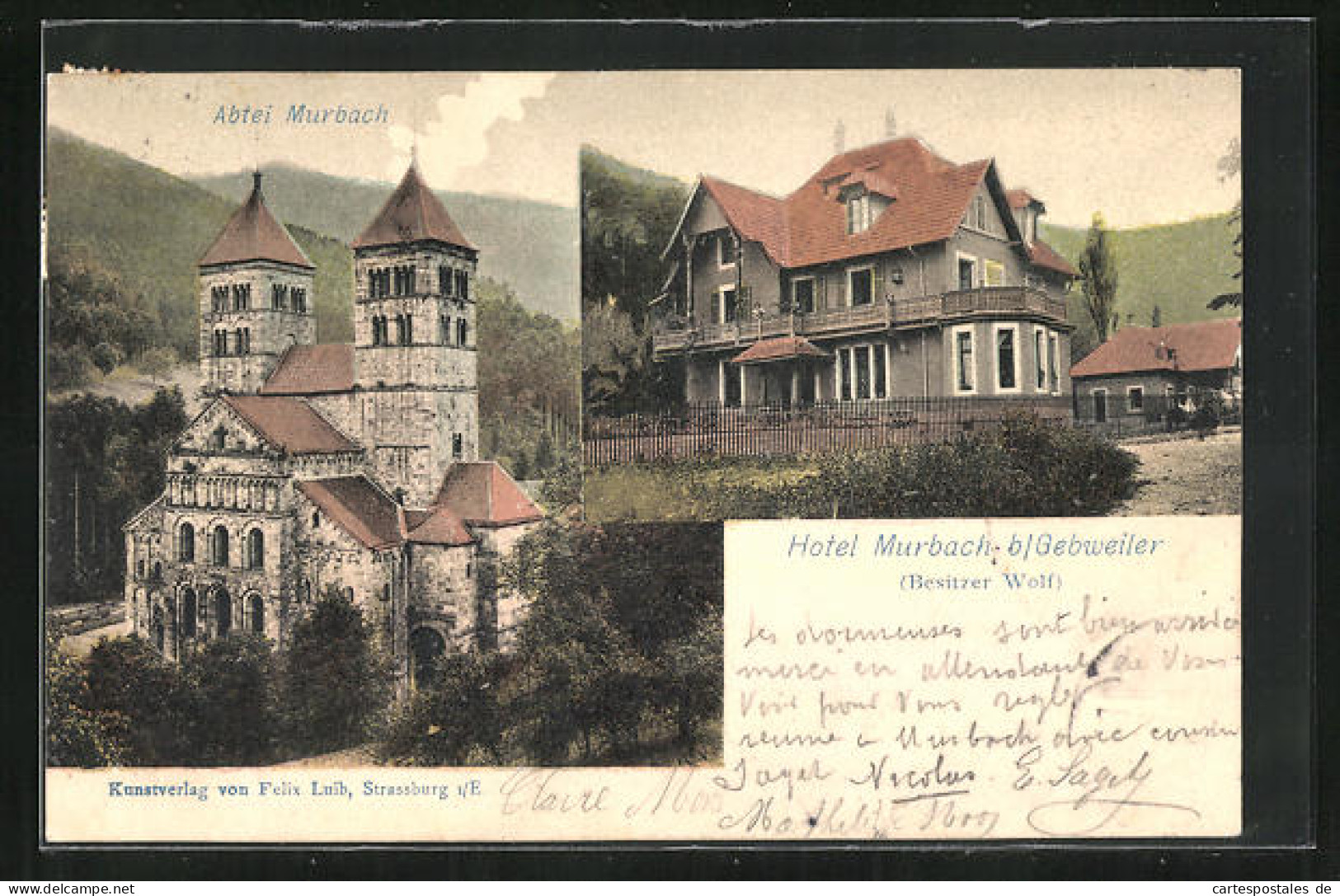 CPA Murbach, Hotel Von Wolf, Abtei  - Murbach