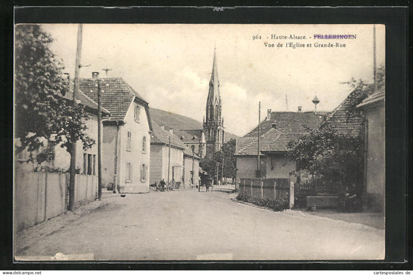 CPA Felleringen, Grande-Rue, Vue De L`Eglise  - Other & Unclassified