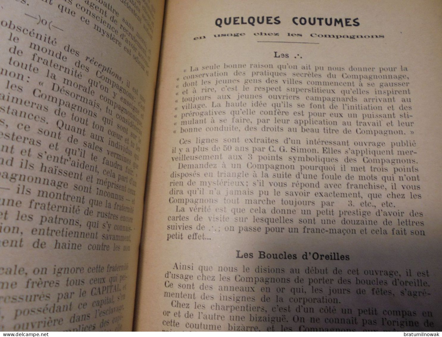 Compagnonnage: "comment on devient compagnon du devoir" 1911 (union des Charpentiers)