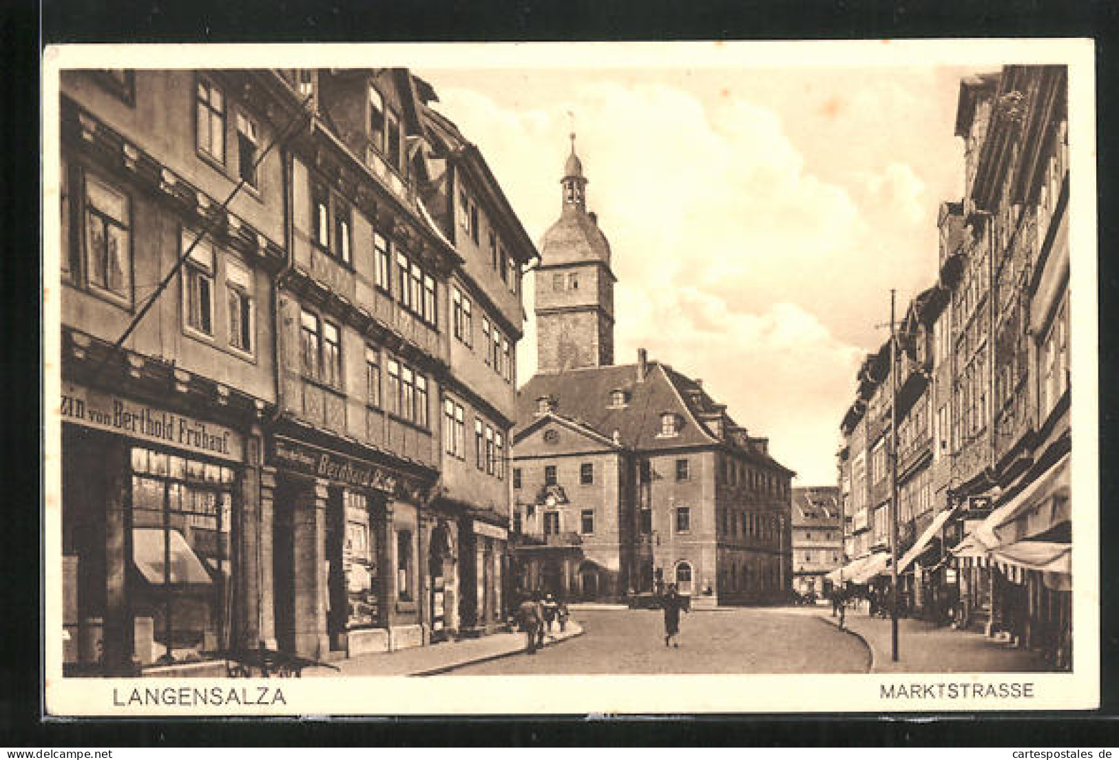 AK Langensalza, Geschäfte In Der Marktstrasse  - Bad Langensalza