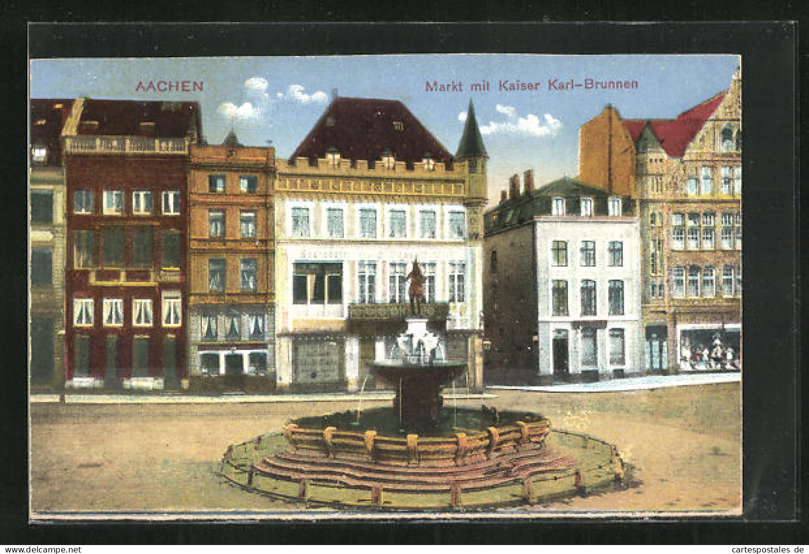 AK Aachen, Markt Mit Kaiser Karl-Brunnen  - Aachen