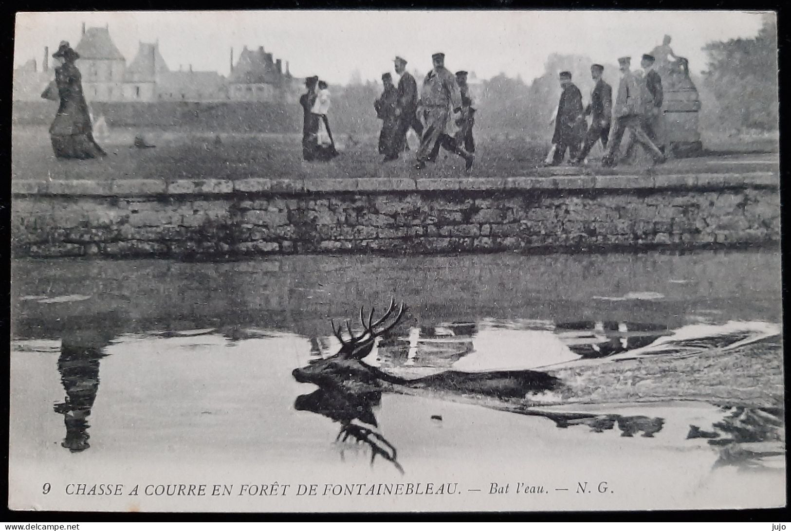 CHASSE A COURRE EN FORET DE  FONTAINEBLEAU - Bat L'eau - Caccia