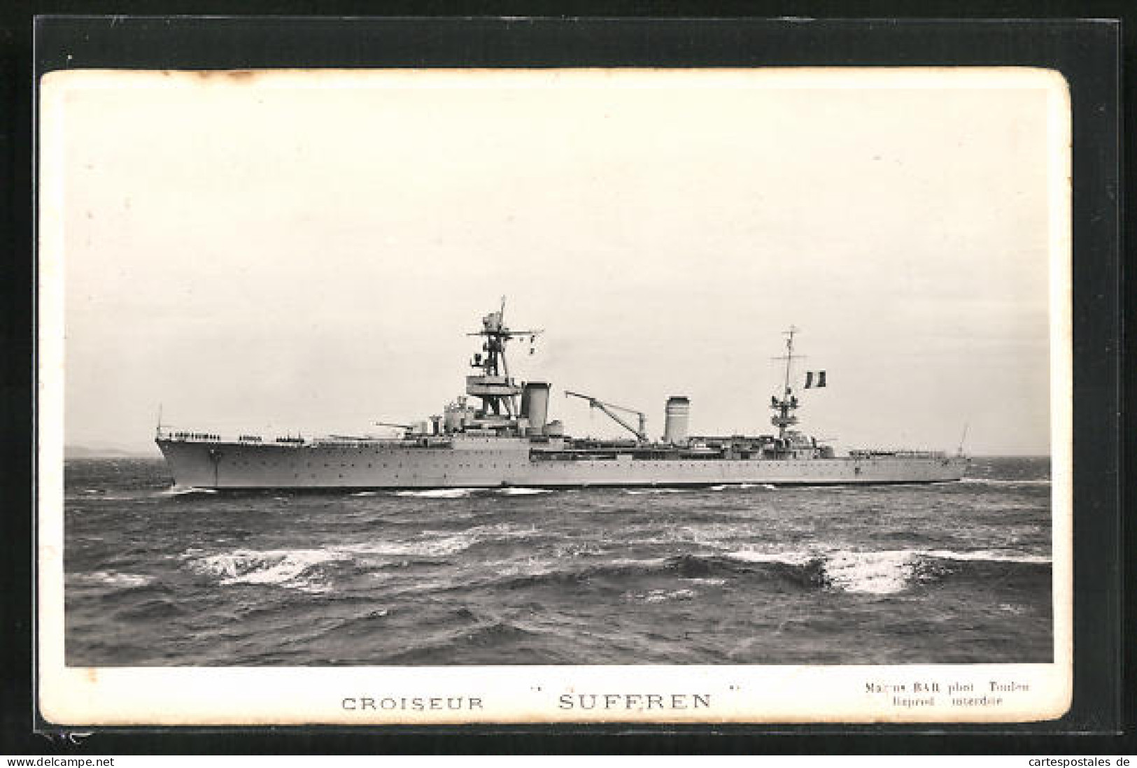 CPA Croiseur Suffren, Kriegsschiff In Voller Fahrt  - Guerre