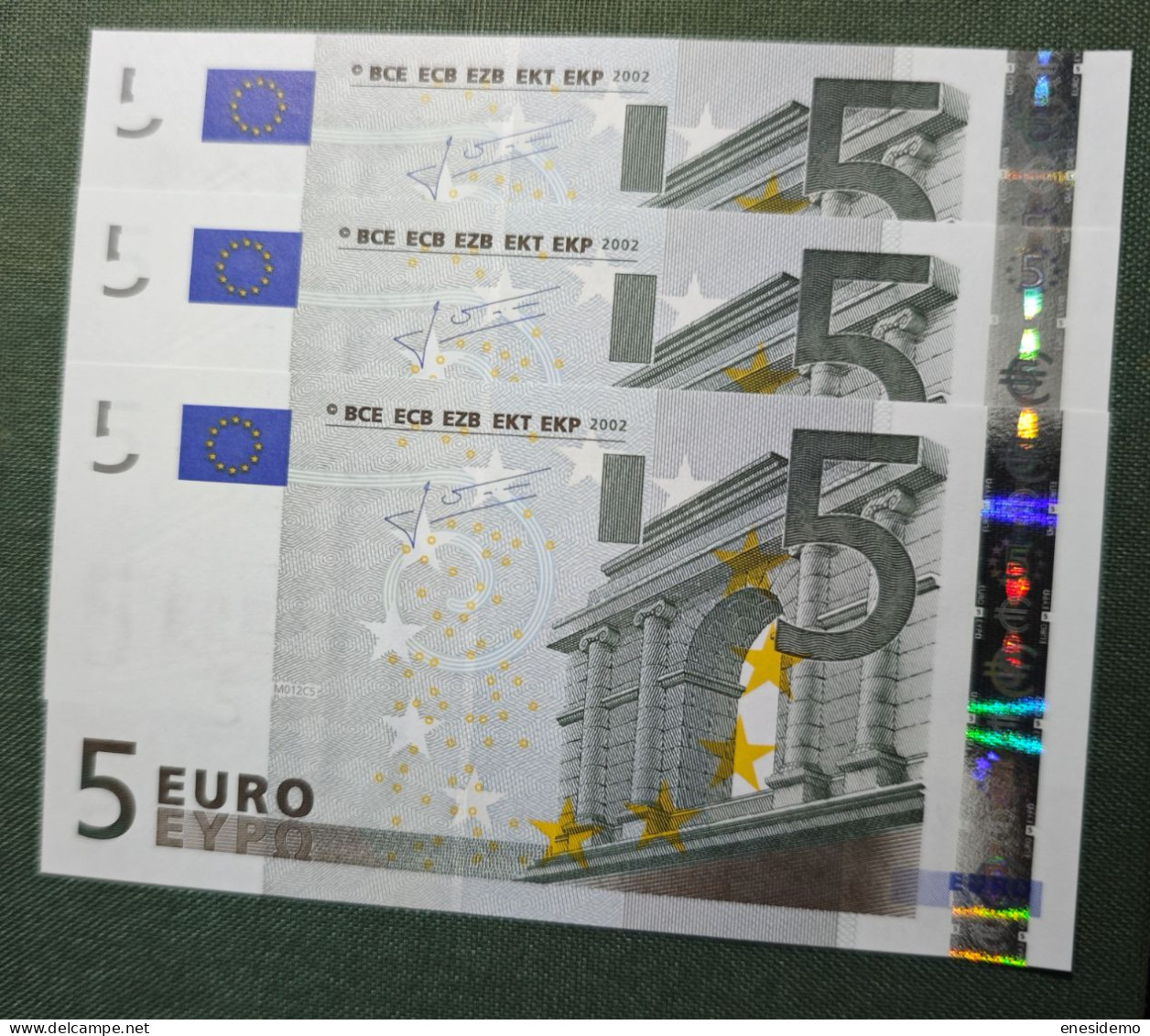 5 EURO SPAIN 2002 TRICHET M012C5 TYPE A SC FDS UNCIRCULATED PERFECT - 5 Euro